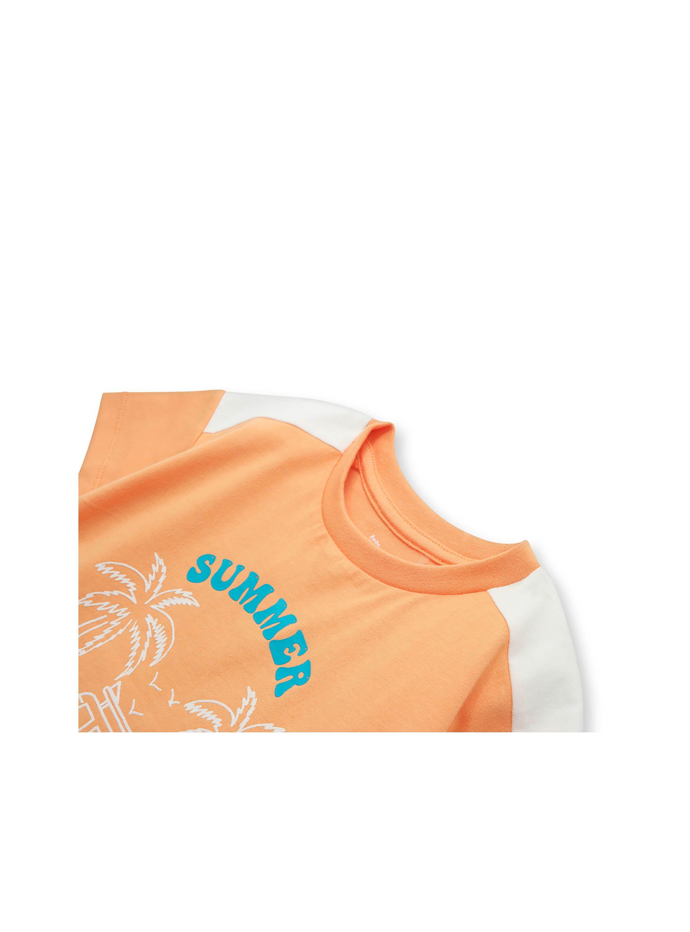 Polera De Bebé Niño Tropical Naranjo (3 A 36 Meses) Colloky-2
