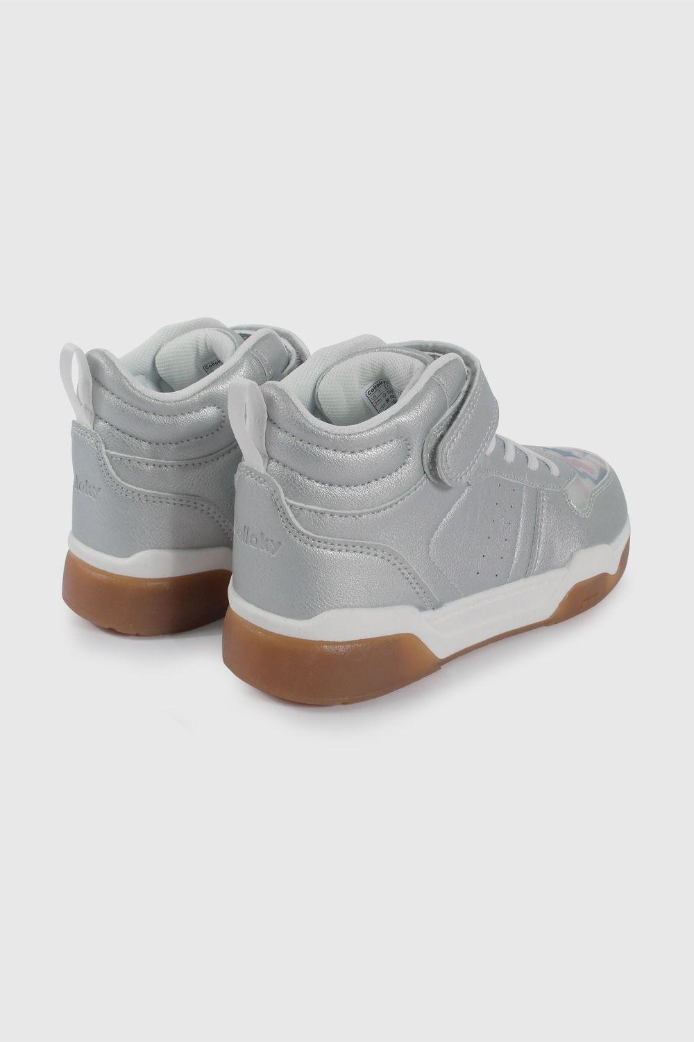 Zapatilla de Luces Metalizada Plateada 57160208V26-4