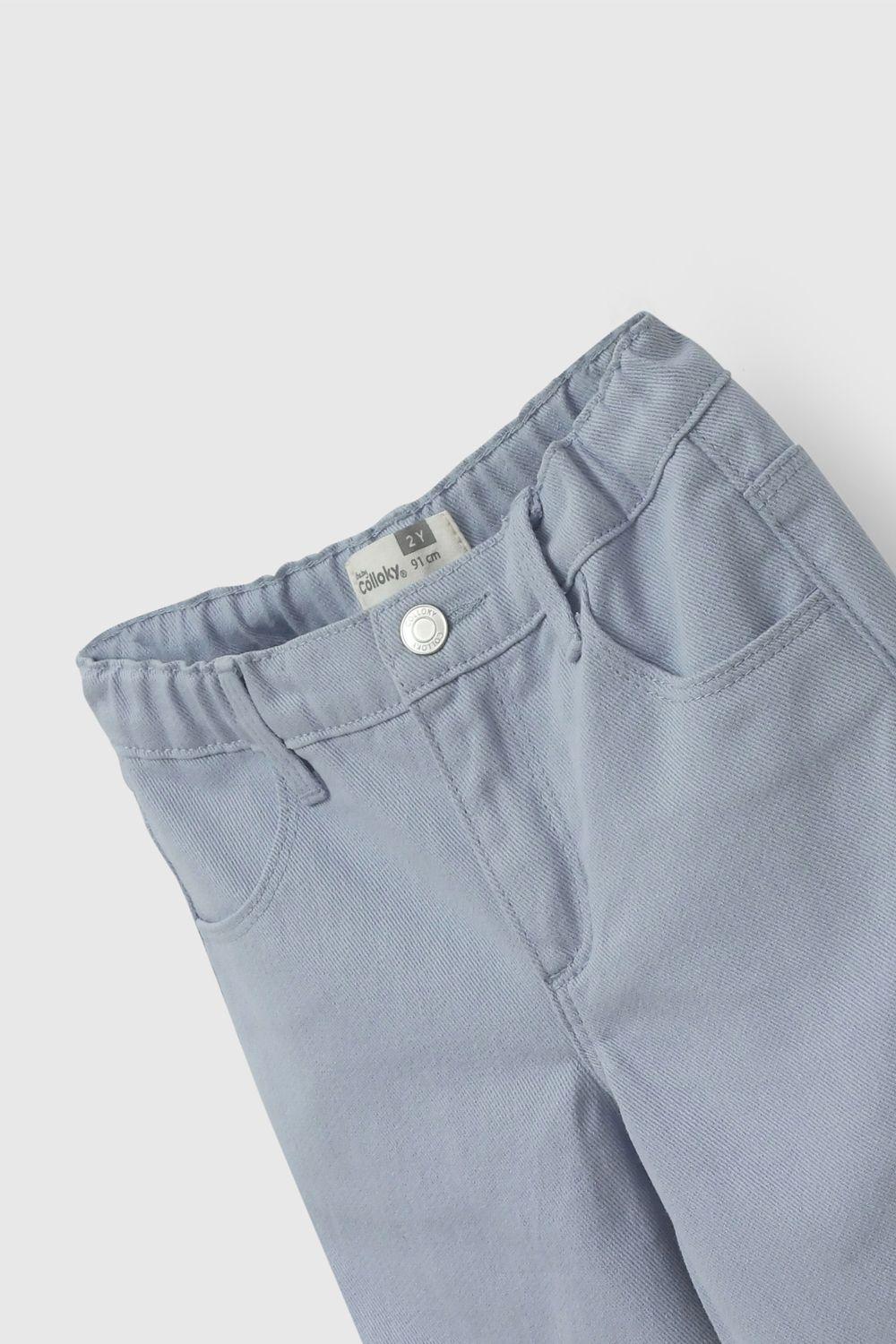 Pantalón Celeste Broderie De Niña PTGB1440V26-2