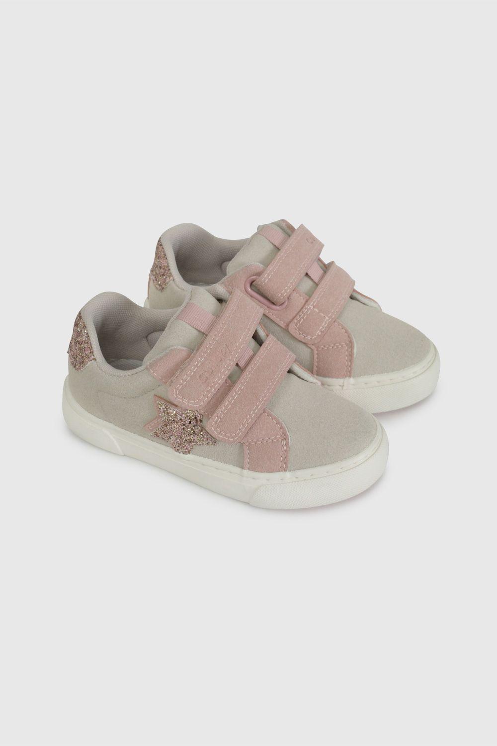 Zapatilla Beige con Estrella y Brillos 47200298V26-0