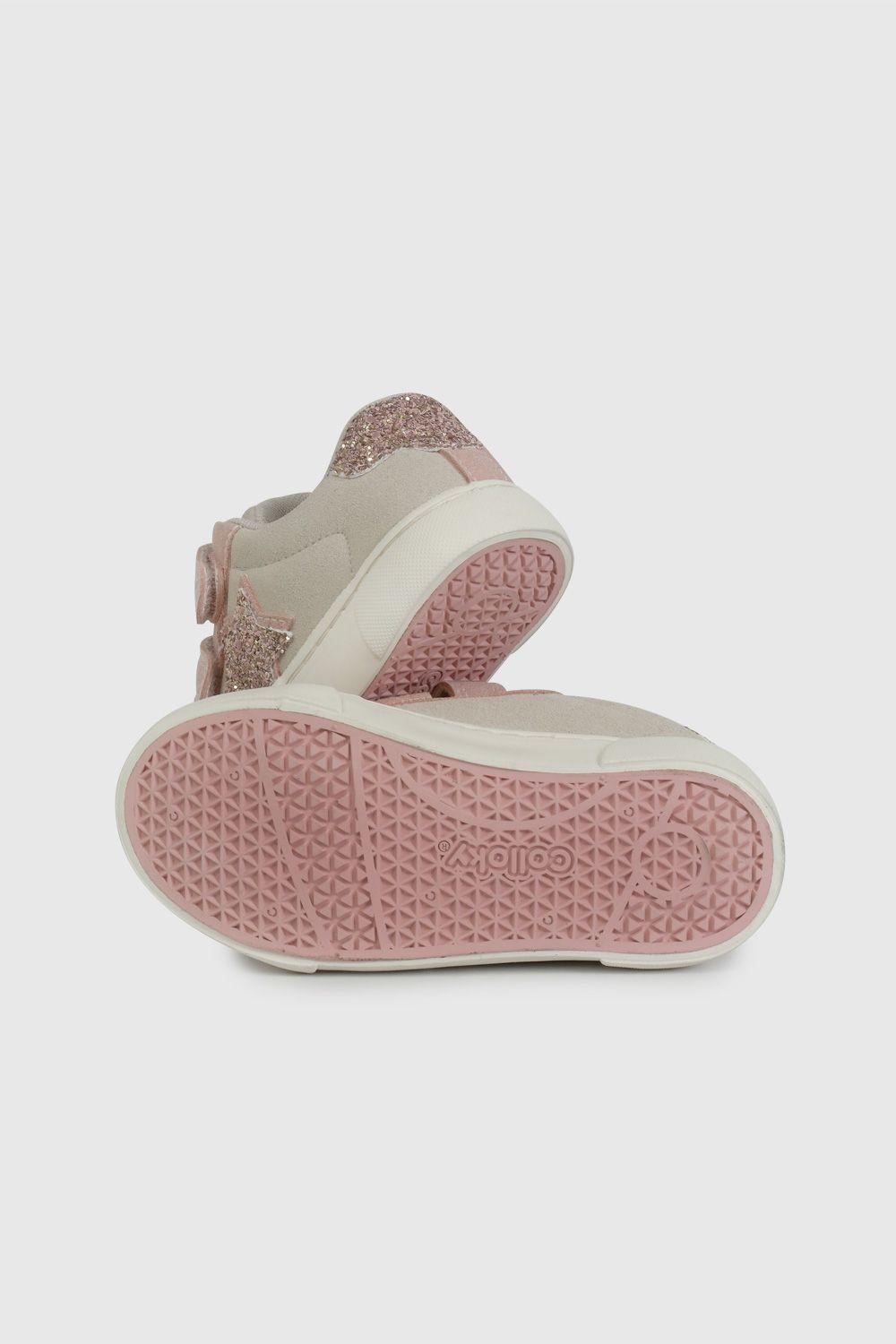 Zapatilla Beige con Estrella y Brillos 47200298V26-2