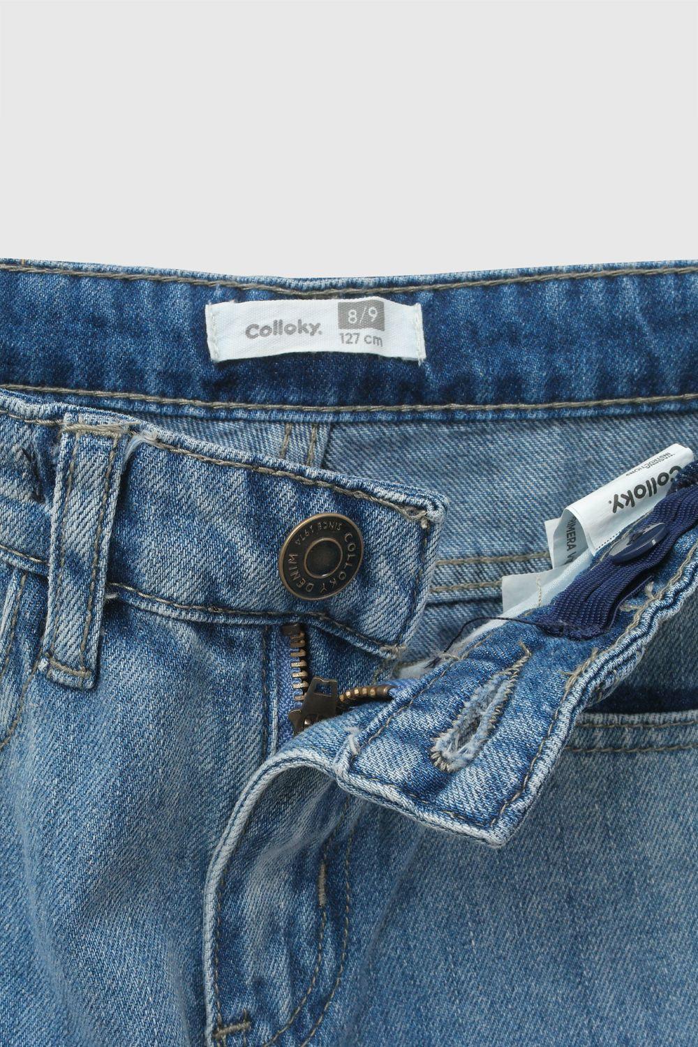 Jeans mezclilla ajustable niño denim 3-4A a 12-13A-3