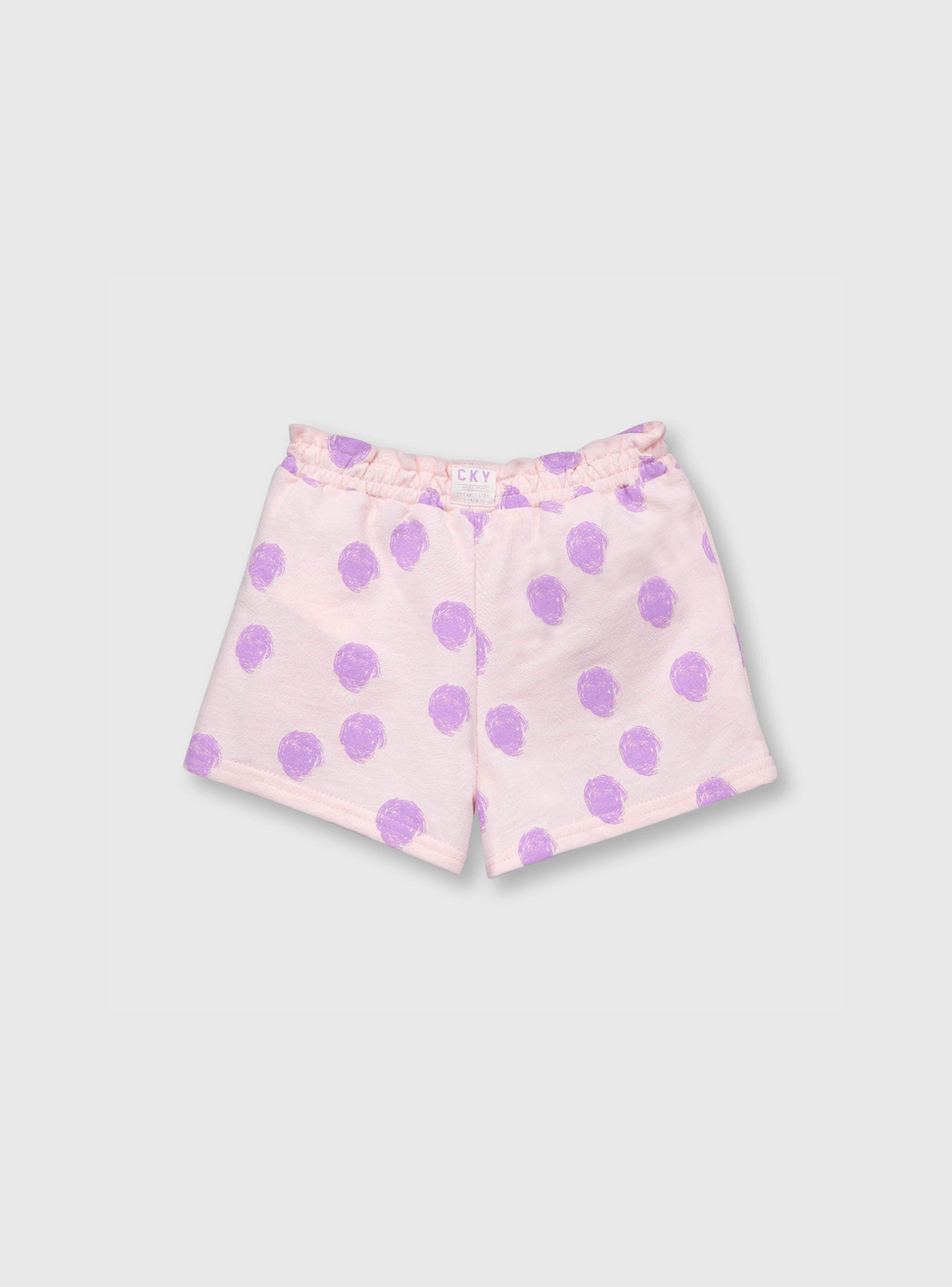 Short De Bebe Niña Estampado Rosado (3 A 36 Meses) Colloky-1