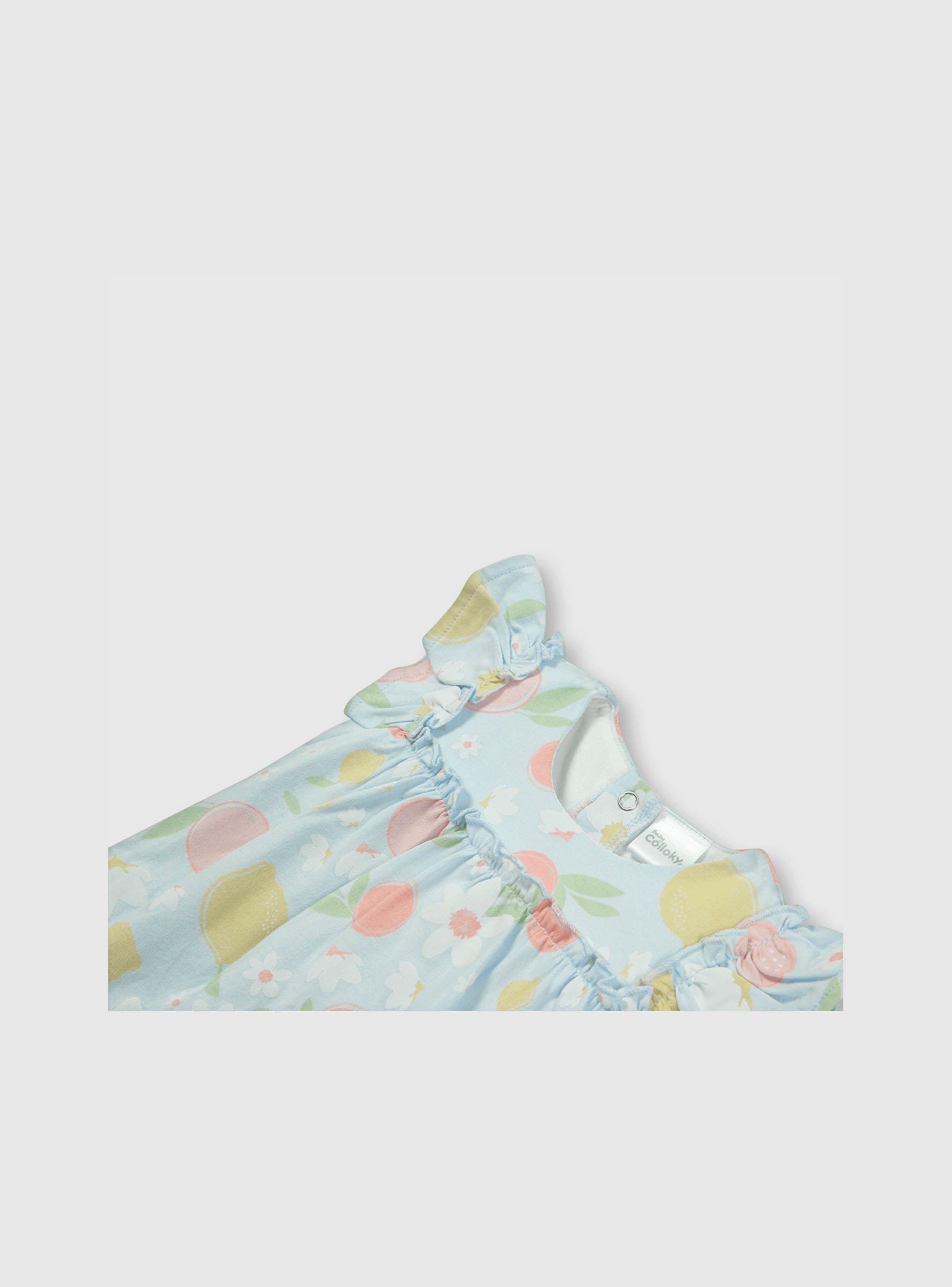 Vestido Niña Celeste (0 A 6 Meses) Colloky-2