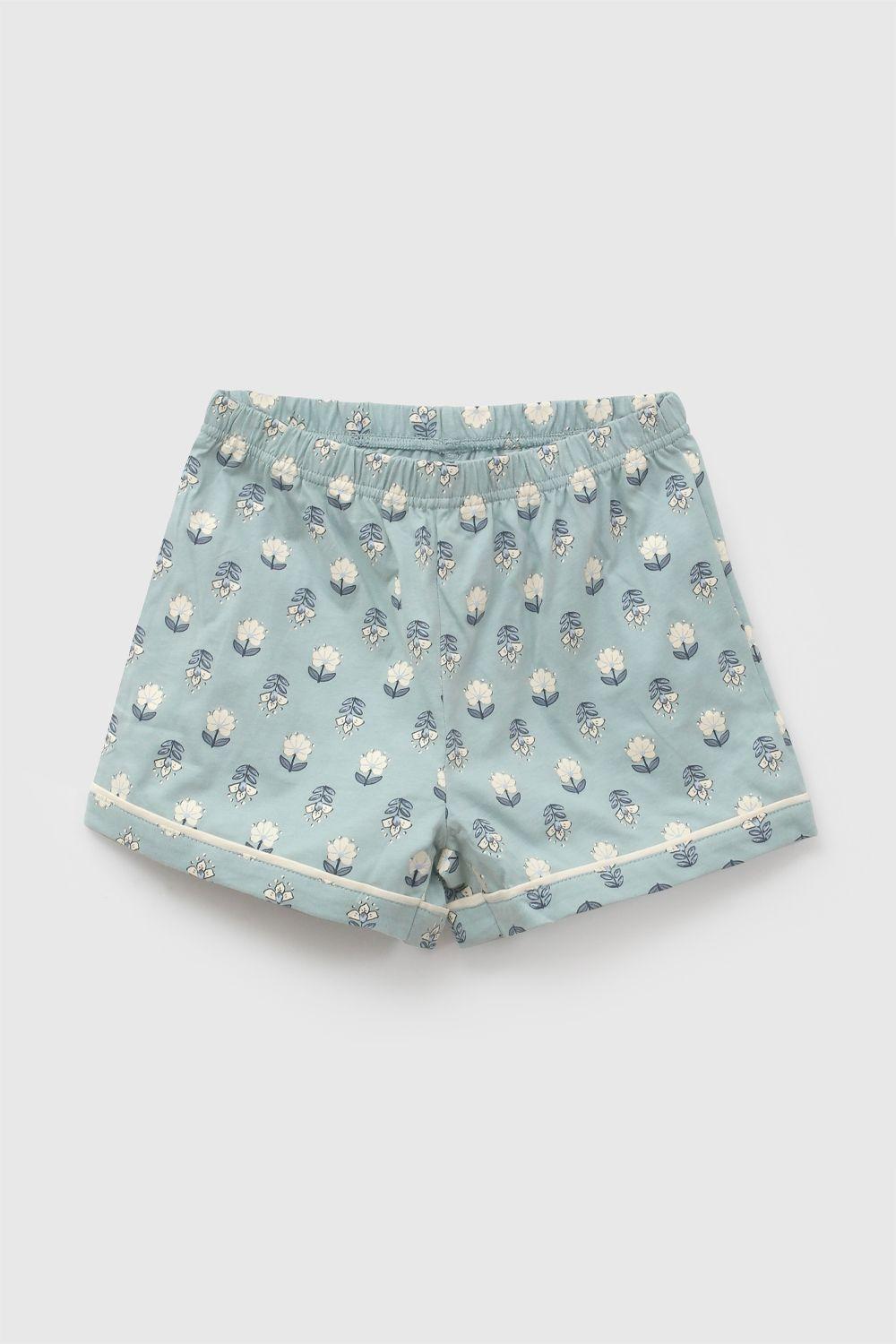 Pijama Flores Azul Niña 2A a 12A Colloky-3