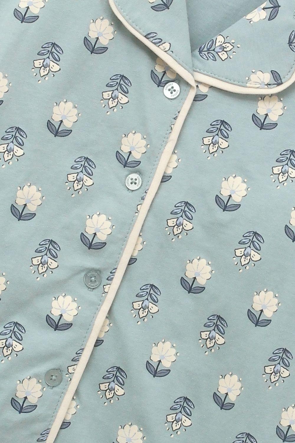 Pijama Flores Azul Niña 2A a 12A Colloky-4