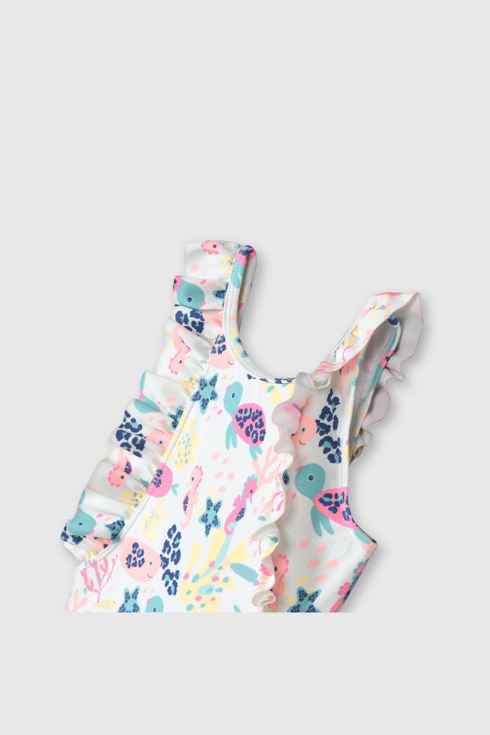 Traje de baño de bebé niña playa aqua (3 a 36 meses)-2