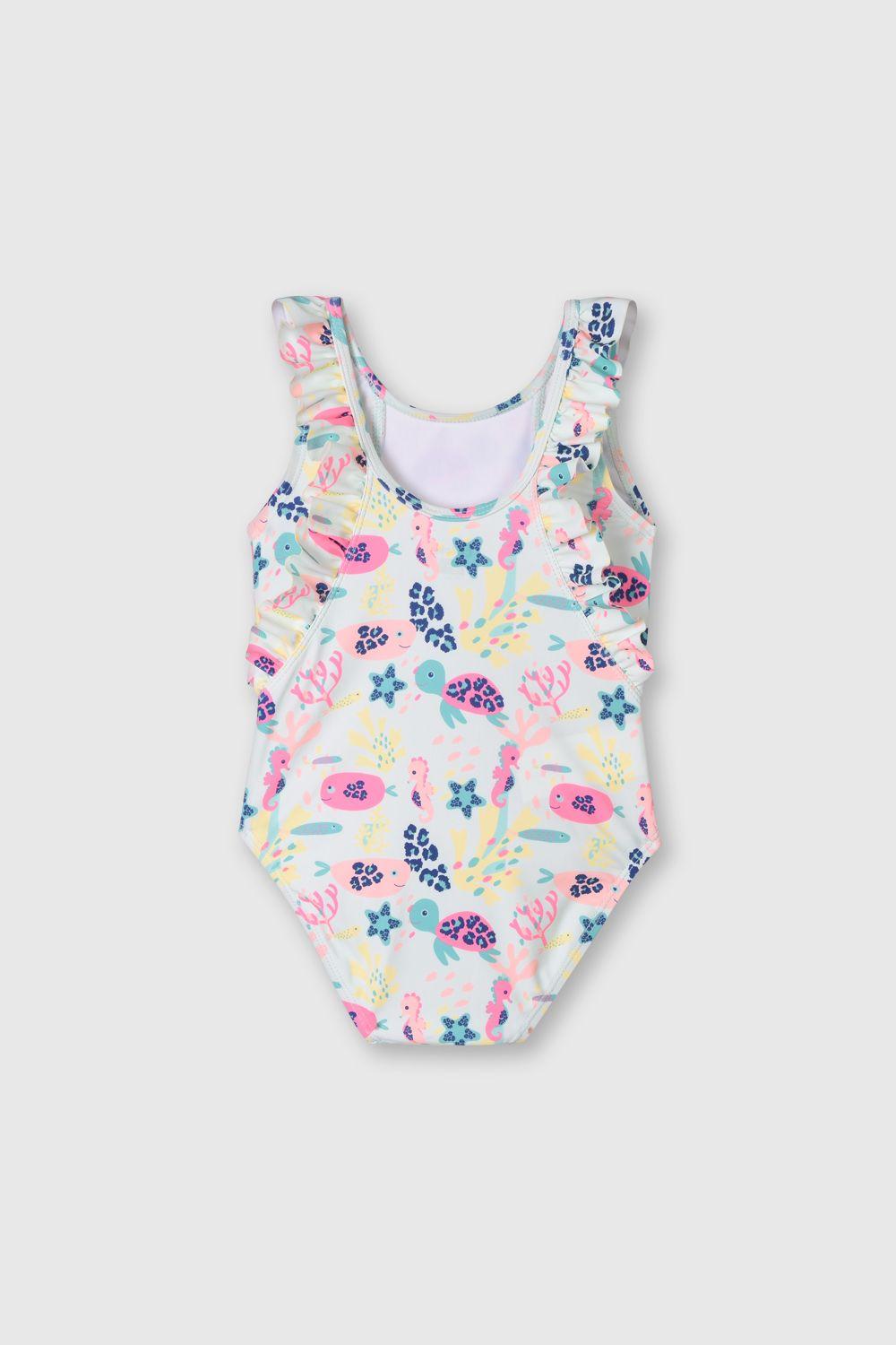 Traje De Baño de bebé niña playa aqua (3 a 36 meses)-1