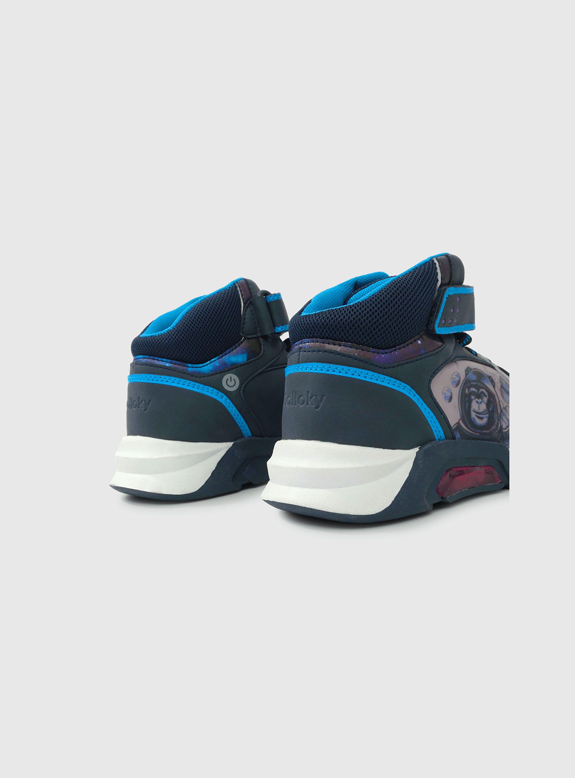 Zapatilla luces Niño Azul 50086 Colloky-4