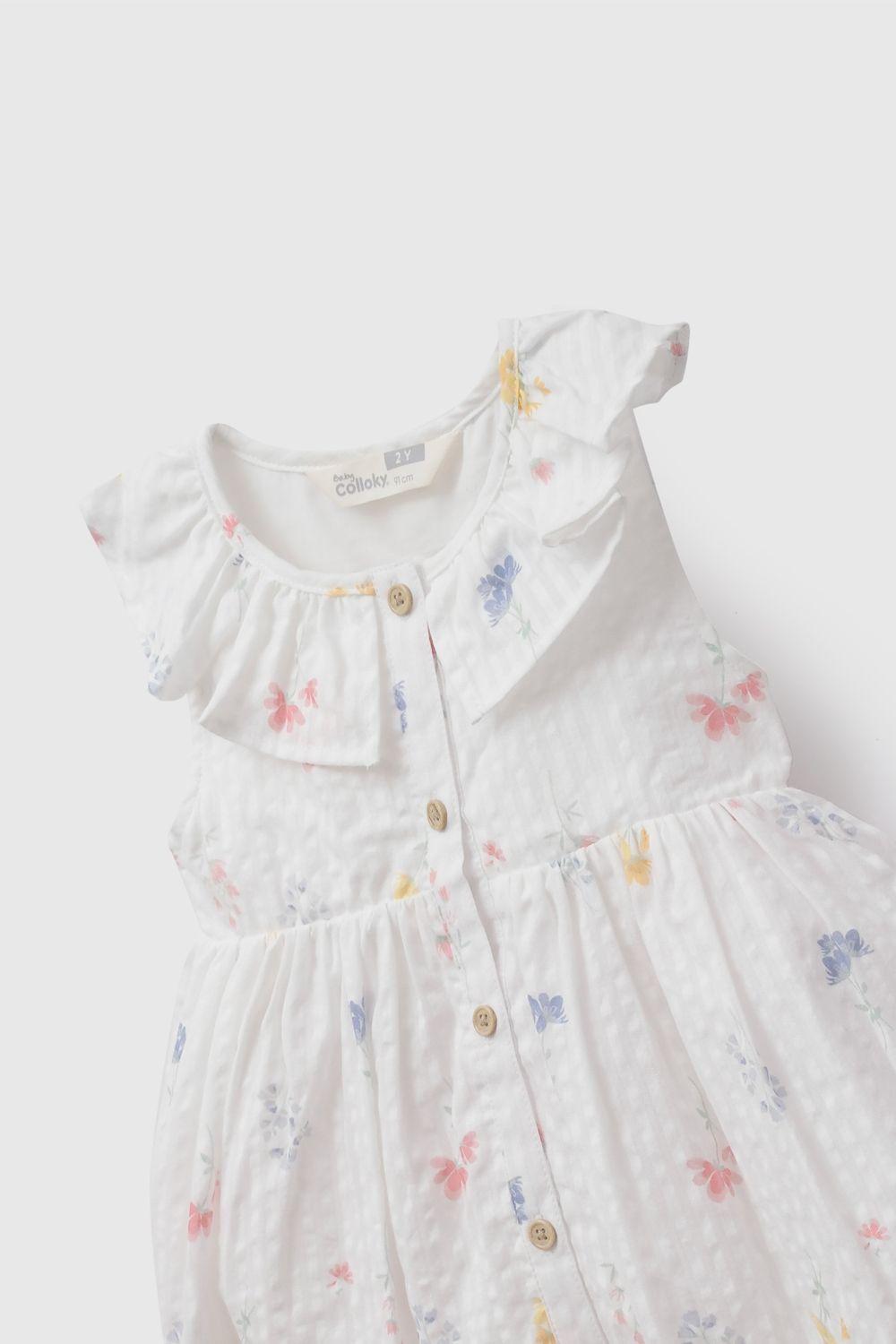 Vestido Niña Blanco 58259 Colloky-2