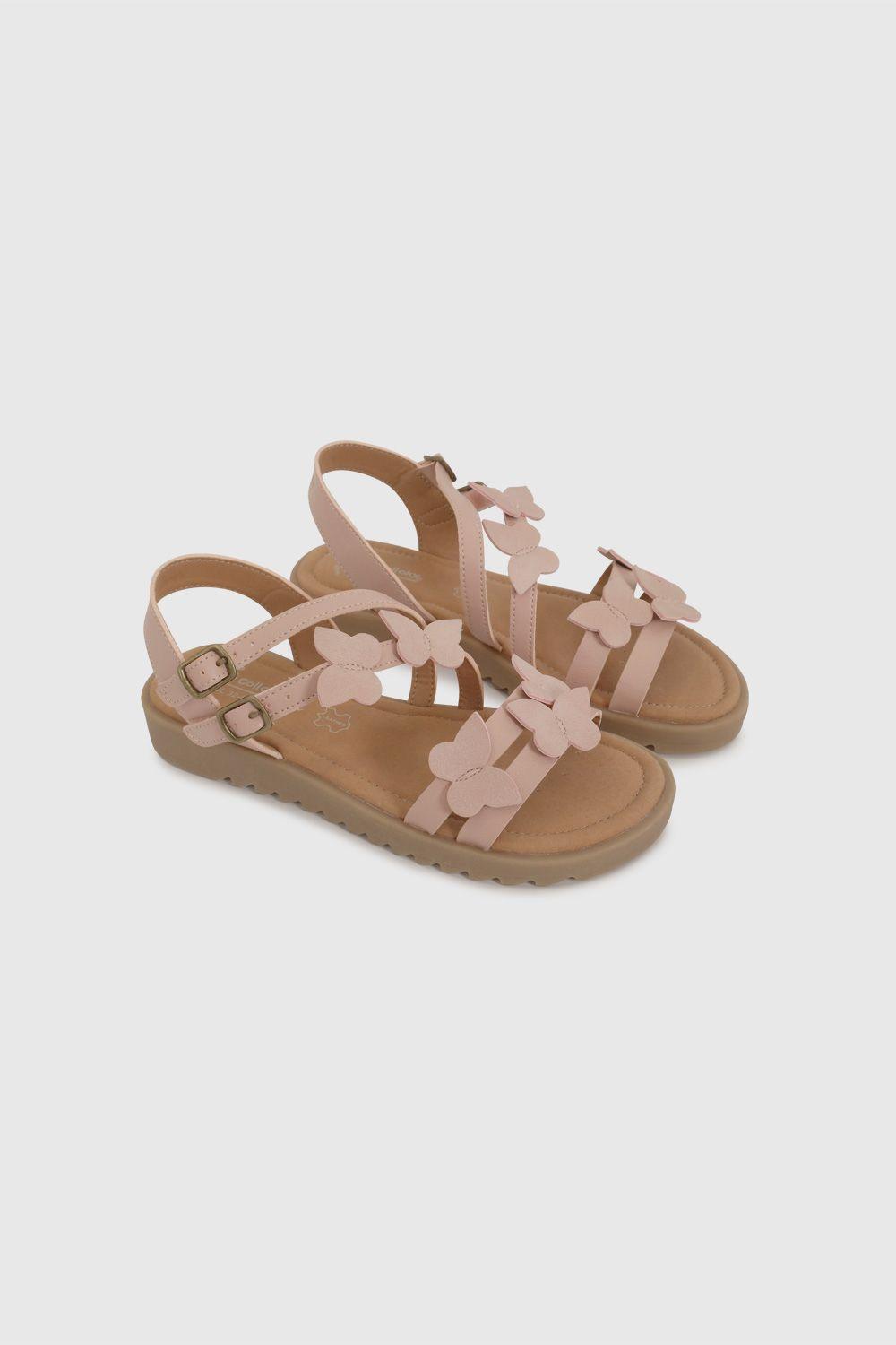 Sandalia Rosada con Aplicaciones de Mariposas 53080230V26-0