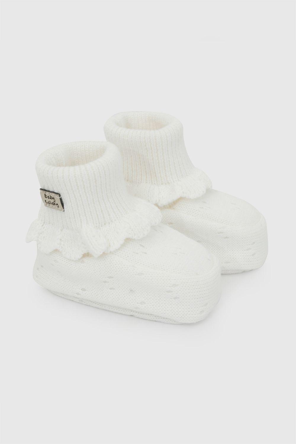 Zapato Tejido Blanco Unisex 0/6M - 6/12M Colloky-0