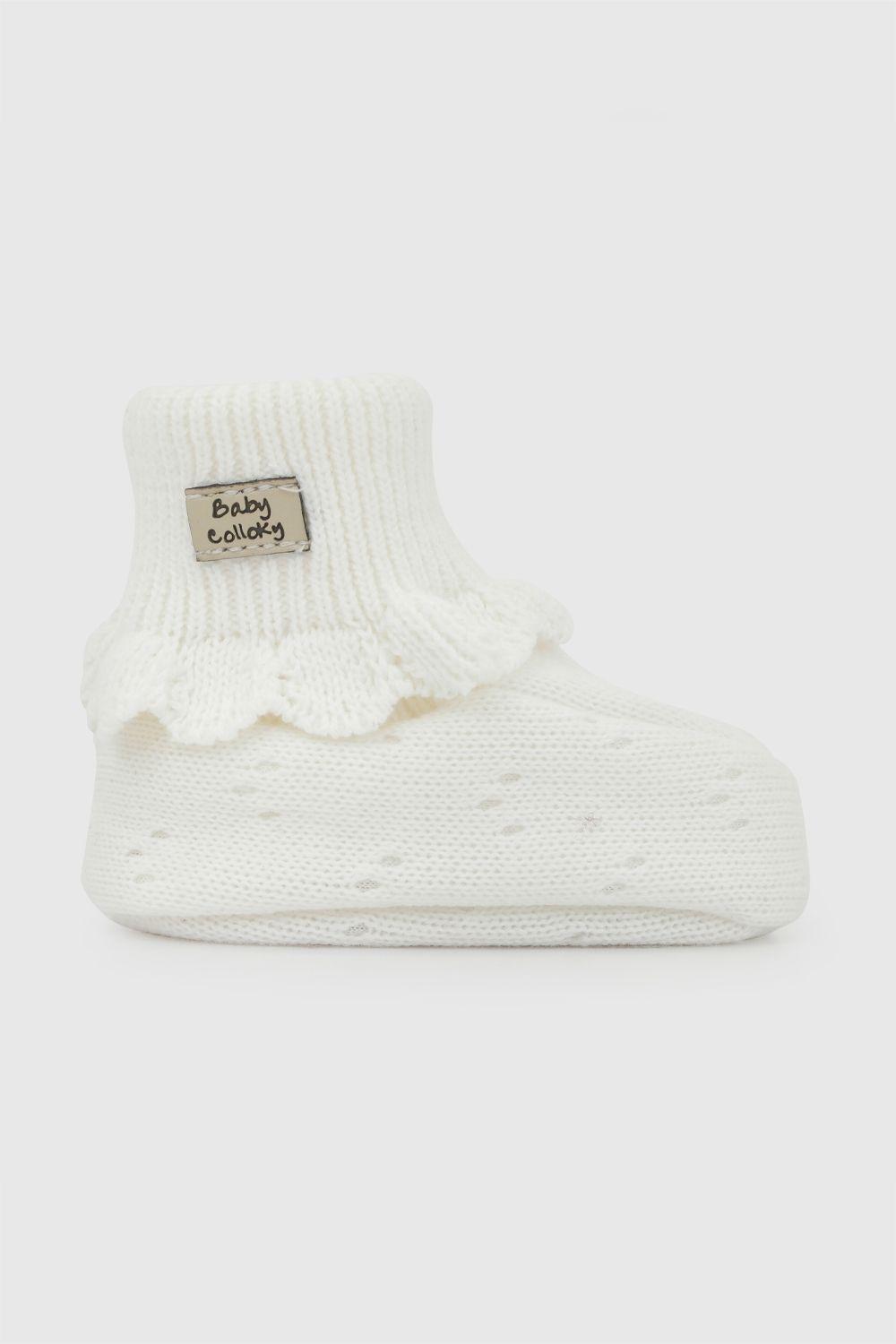 Zapato Tejido Blanco Unisex 0/6M - 6/12M Colloky-1