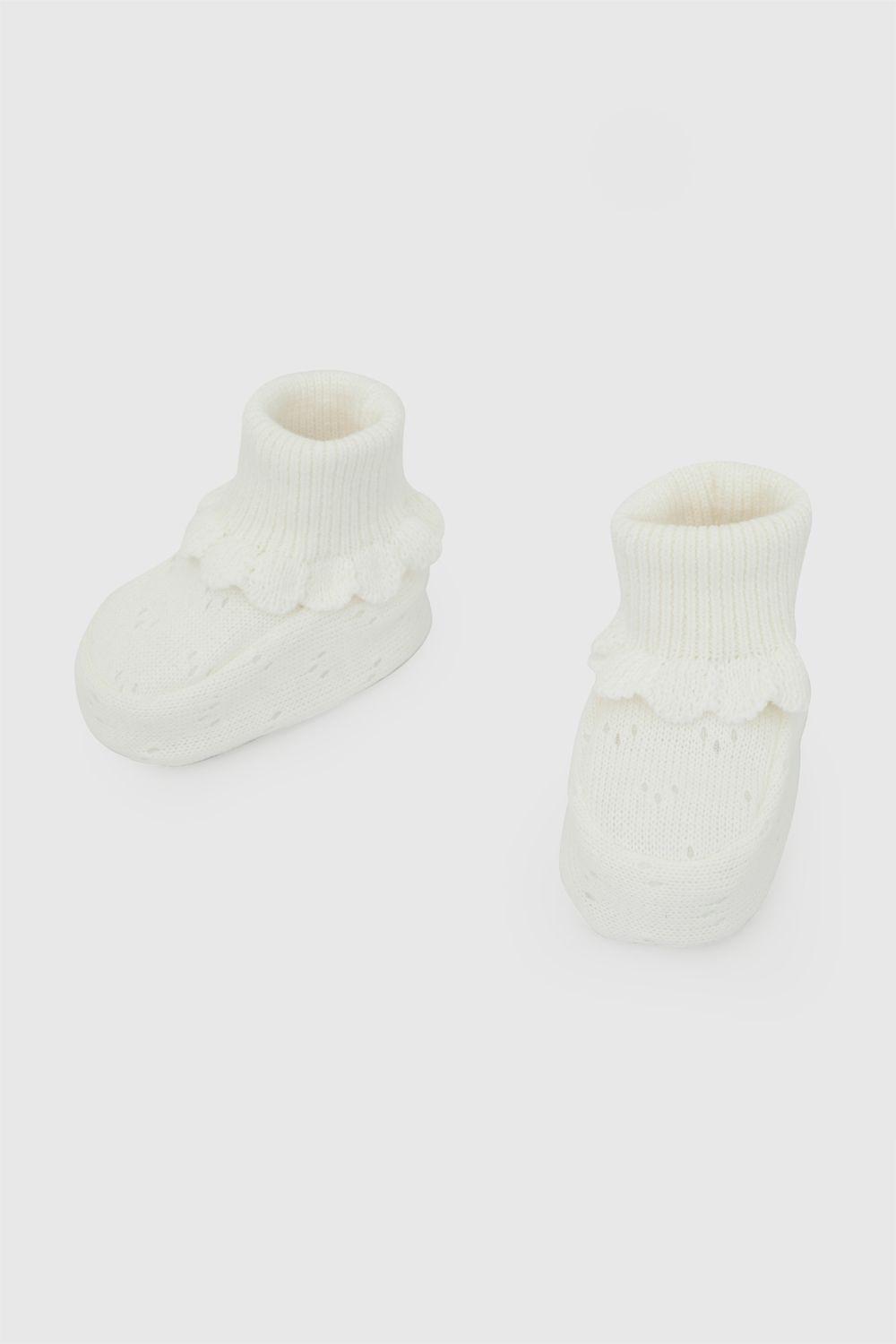 Zapato Tejido Blanco Unisex 0/6M - 6/12M Colloky-3
