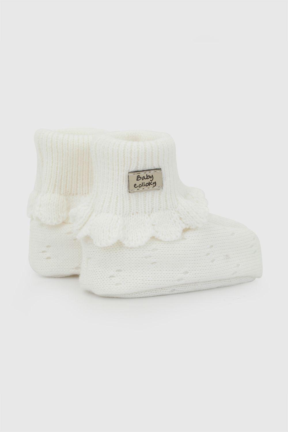 Zapato Tejido Blanco Unisex 0/6M - 6/12M Colloky-4
