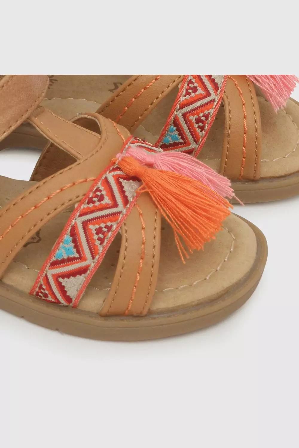 Sandalia De Niñas Étnica Camel (21 A 27)-5