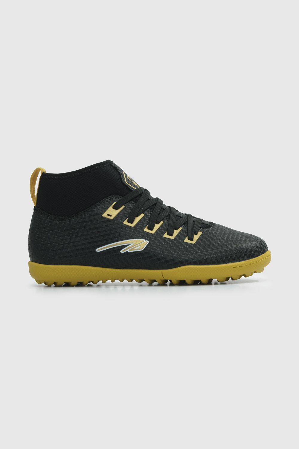 Zapatilla Deportiva Negra baby futbol unisex con cordón-1
