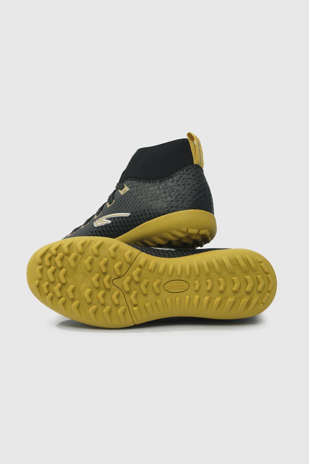 Zapatilla Deportiva Negra baby futbol unisex con cordón-2