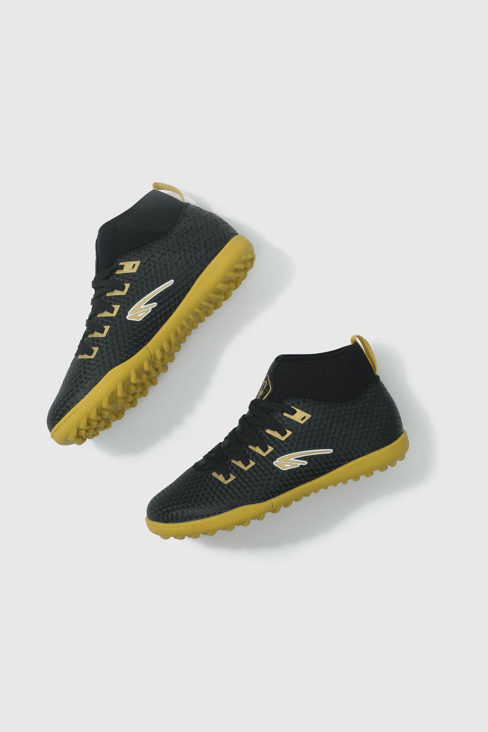 Zapatilla Deportiva Negra baby futbol unisex con cordón-3
