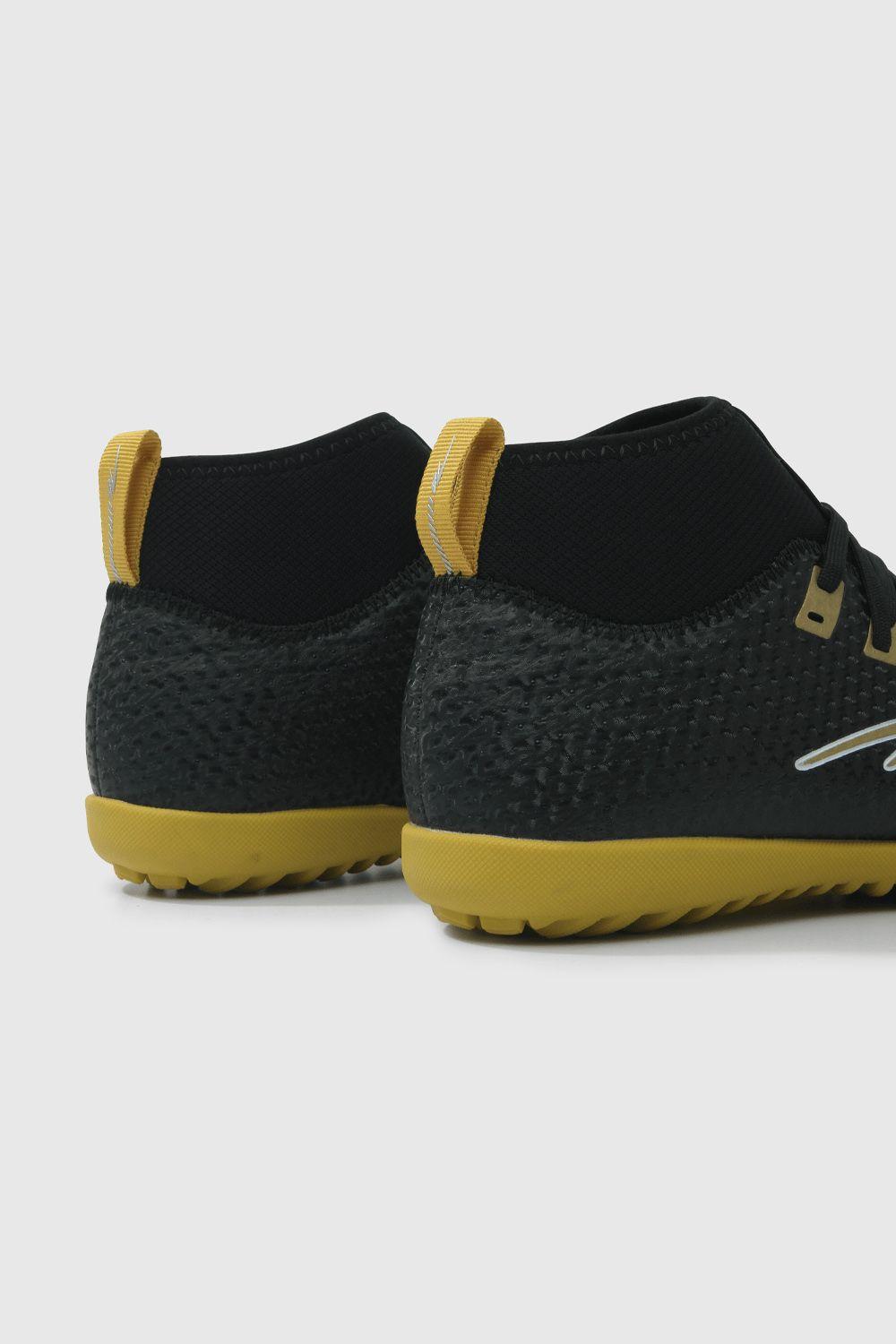Zapatilla Deportiva Negra baby futbol unisex con cordón-4
