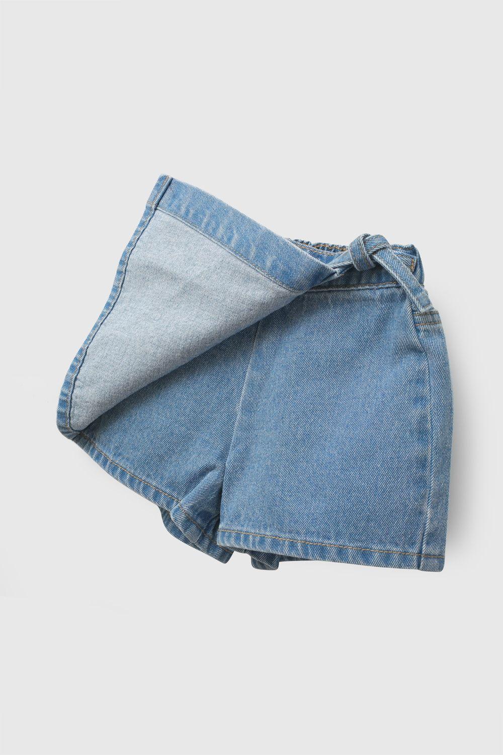 Falda Short Mezclilla Azul Niña 6-9M a 4-5A Colloky-2