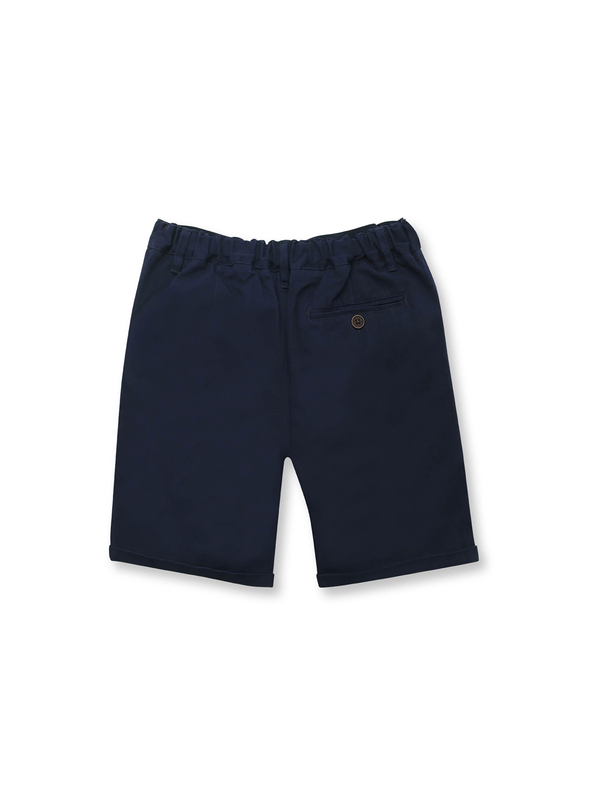 Bermuda De Niño Gabardina Azul (2 A 12 Años) Colloky-1