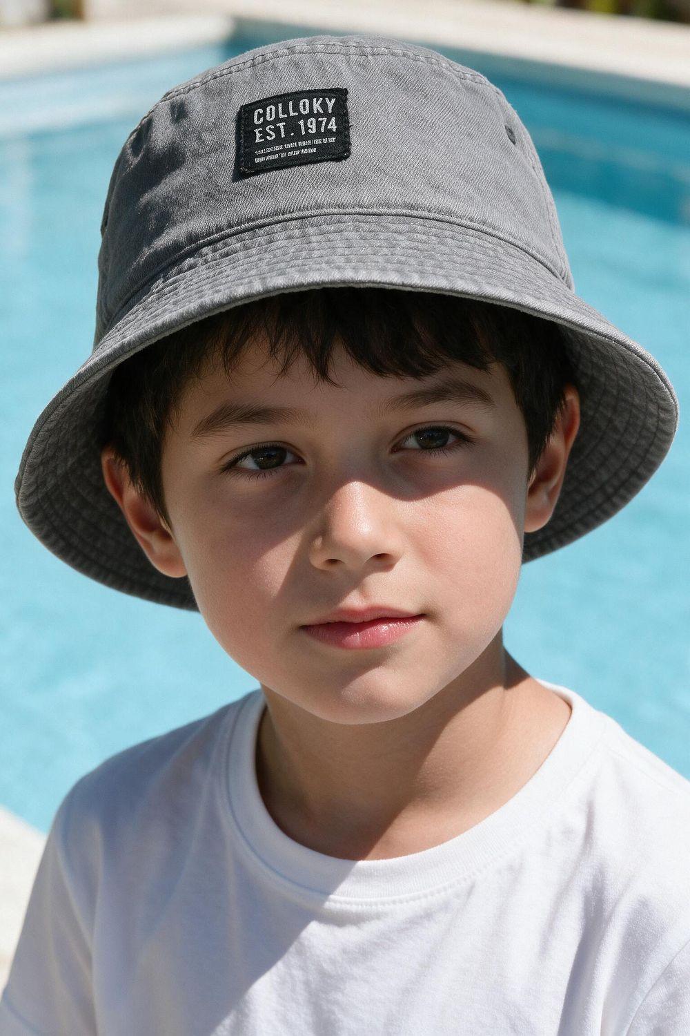 Sombrero Algodón Gris Niño 2/4A - 10/12A Colloky-1