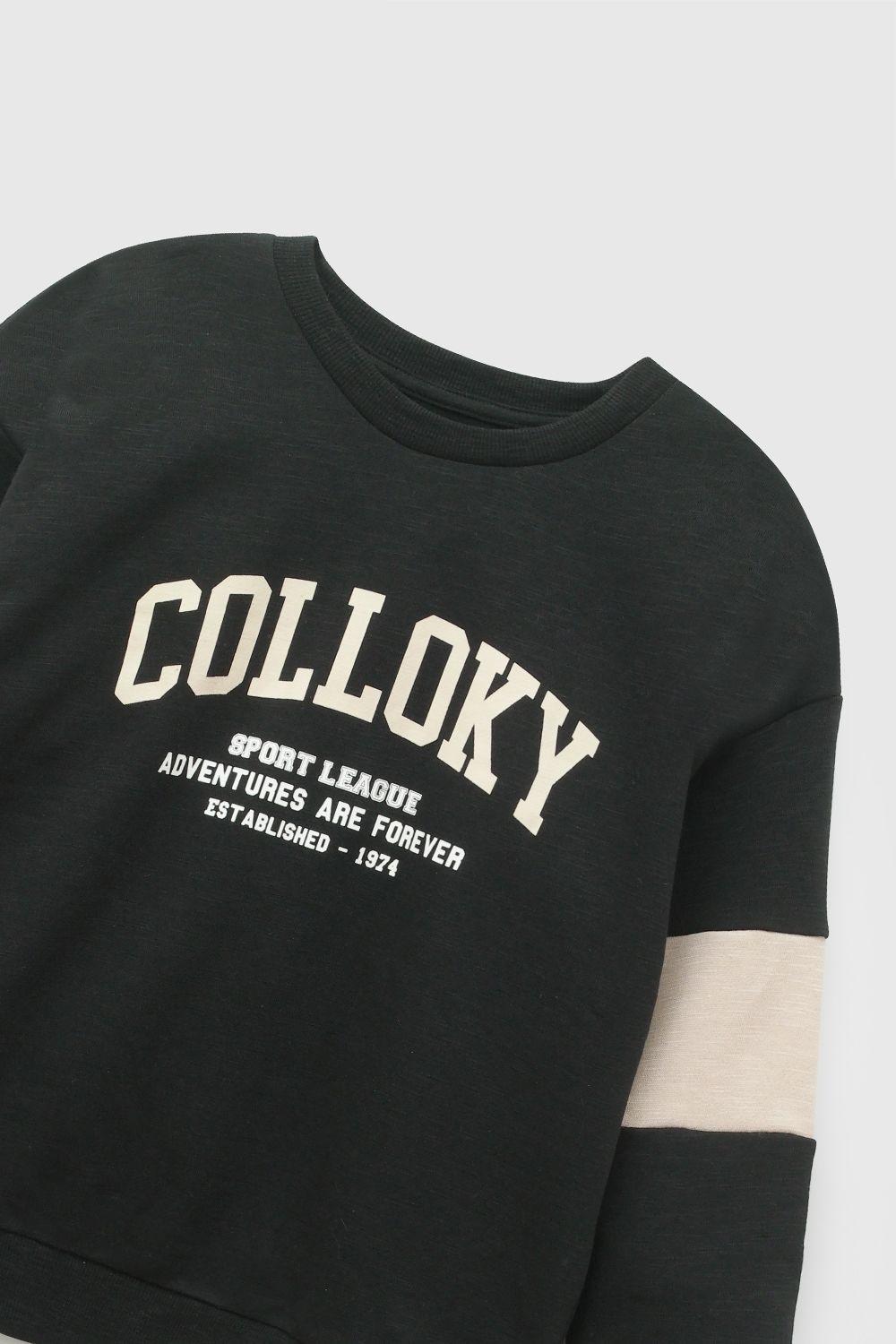 Poleron Colloky polycotton niño negro 3-4A a 12-13A-3