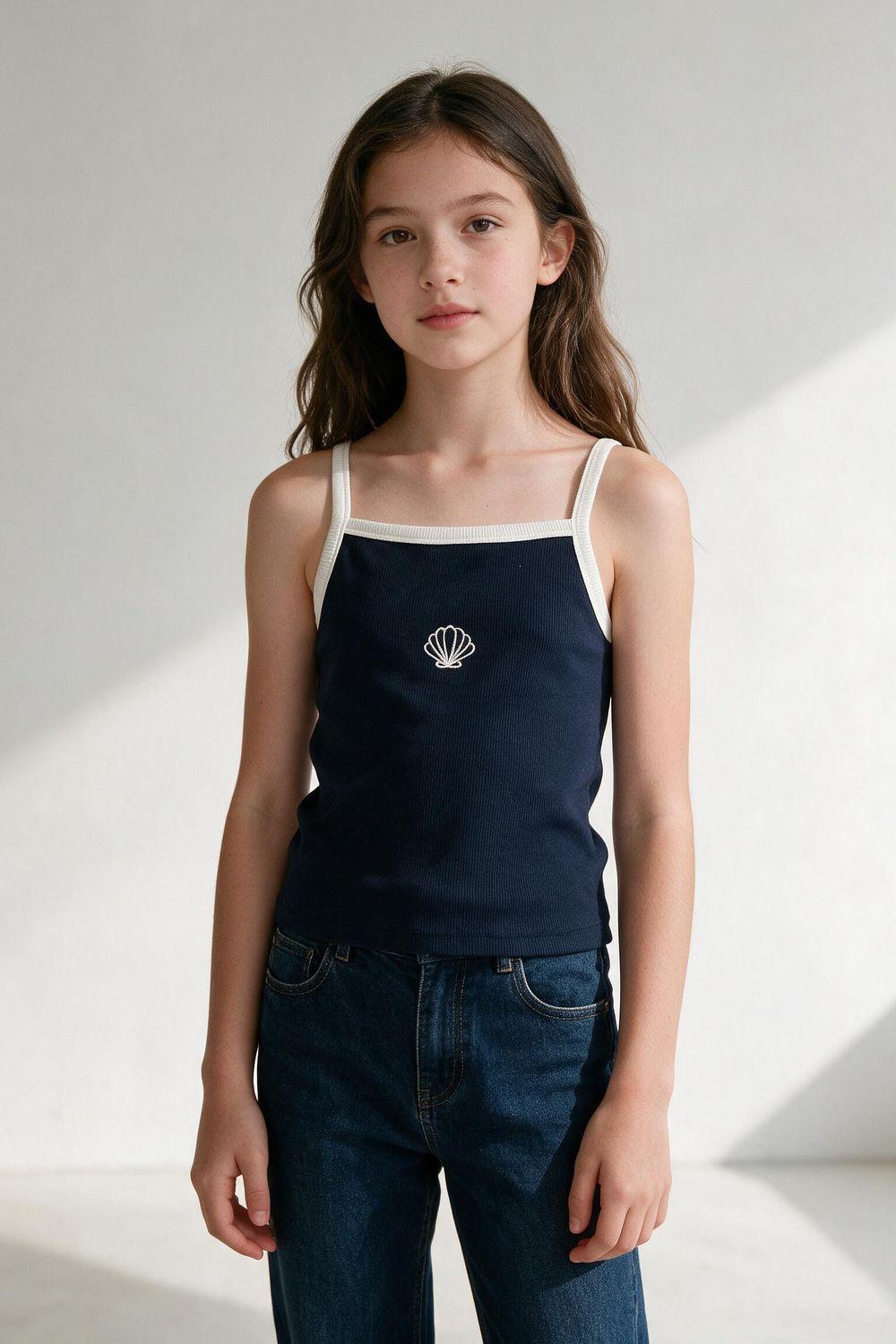 Polera Marine Azul Niña 3-4A a 12-13A Colloky-1