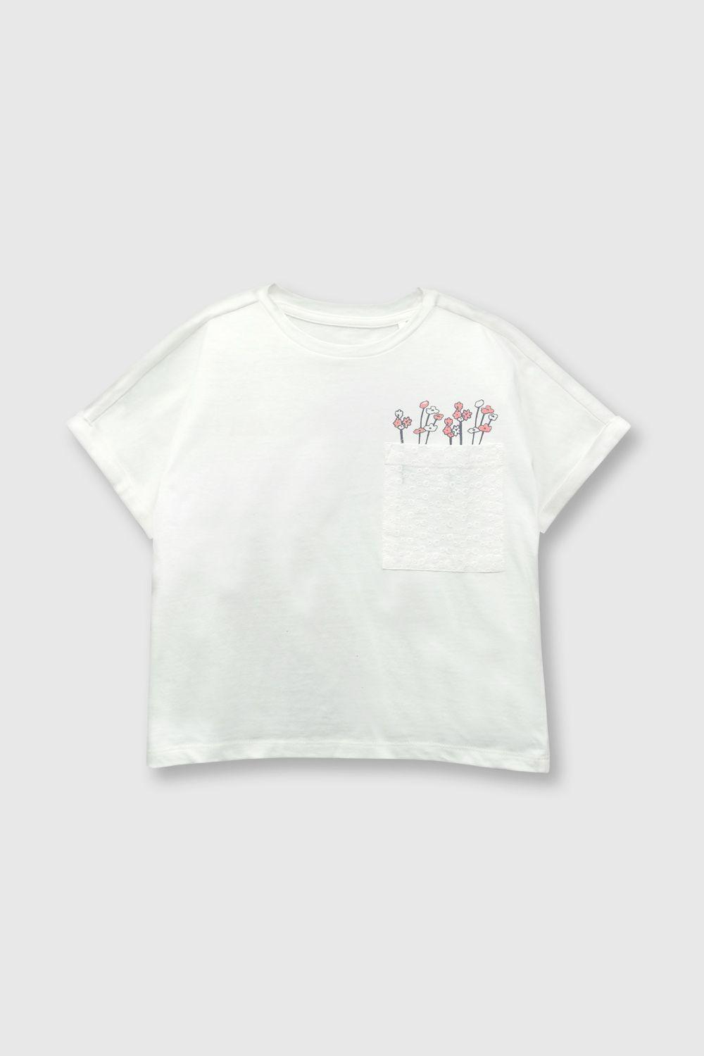 Polera De Niñas Romantica Off White (2 A 12 Años)-0
