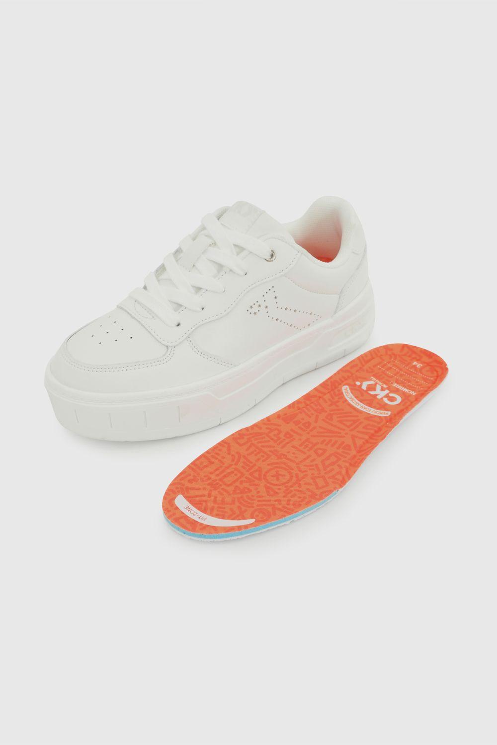 Zapatilla Escolar Blanca 7266 Colloky-3