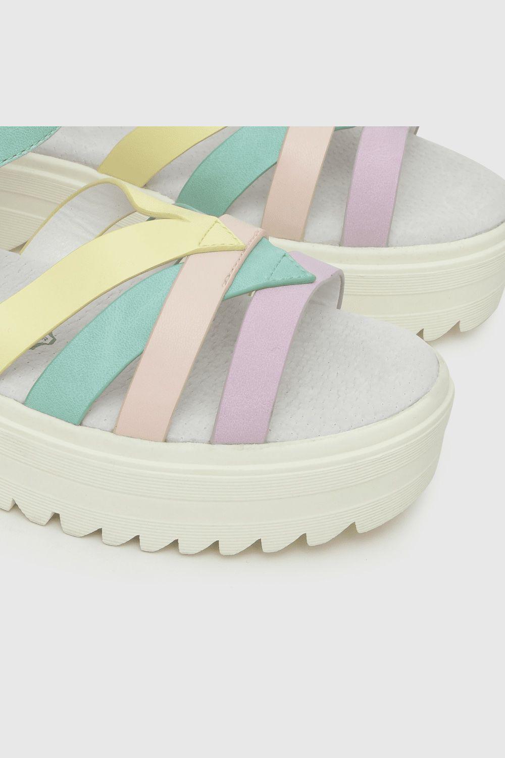Sandalia Niña Plataforma Multicolor Antibacterial-5