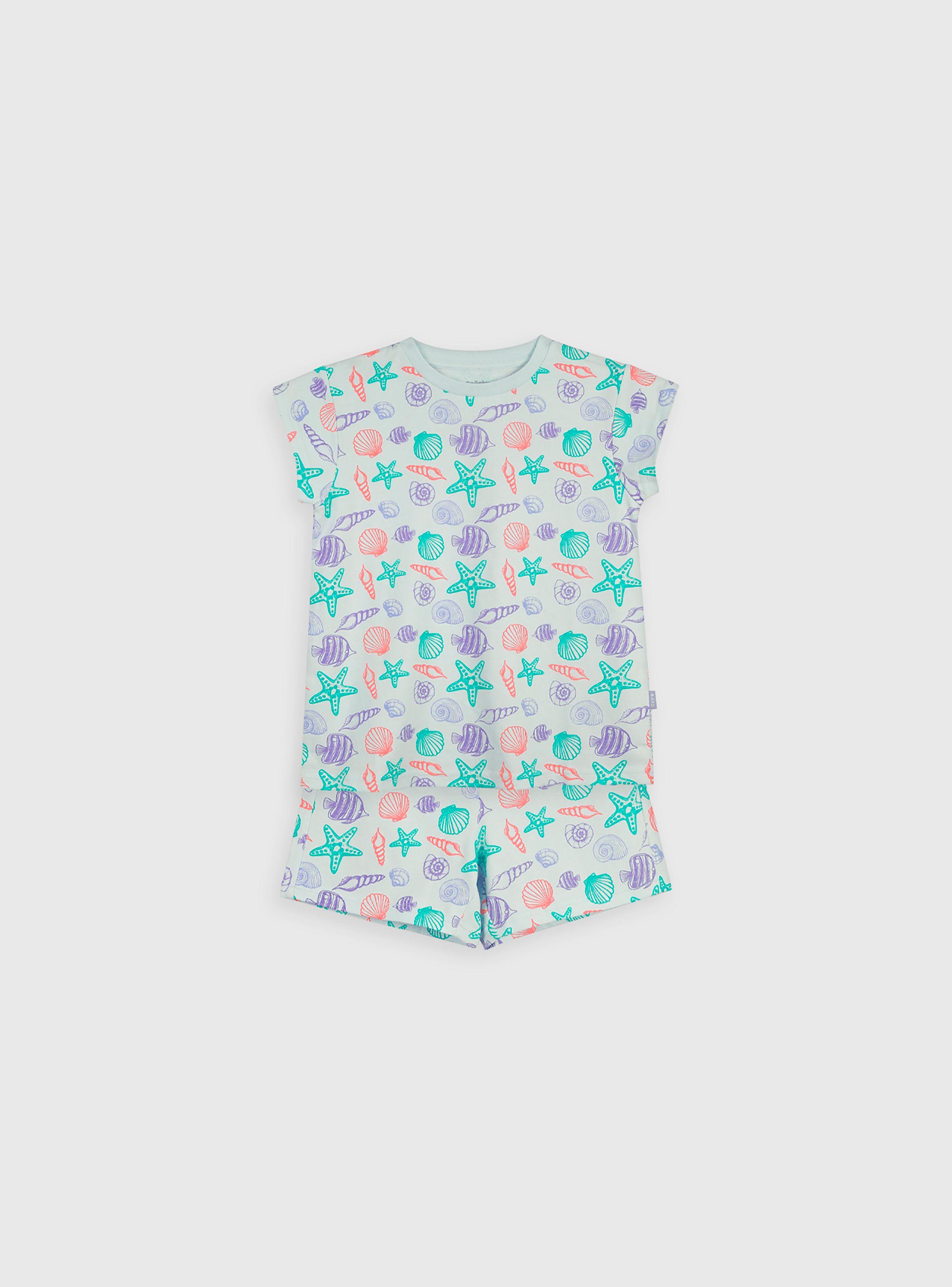 Pijama Niña Celeste 56103 Colloky-0