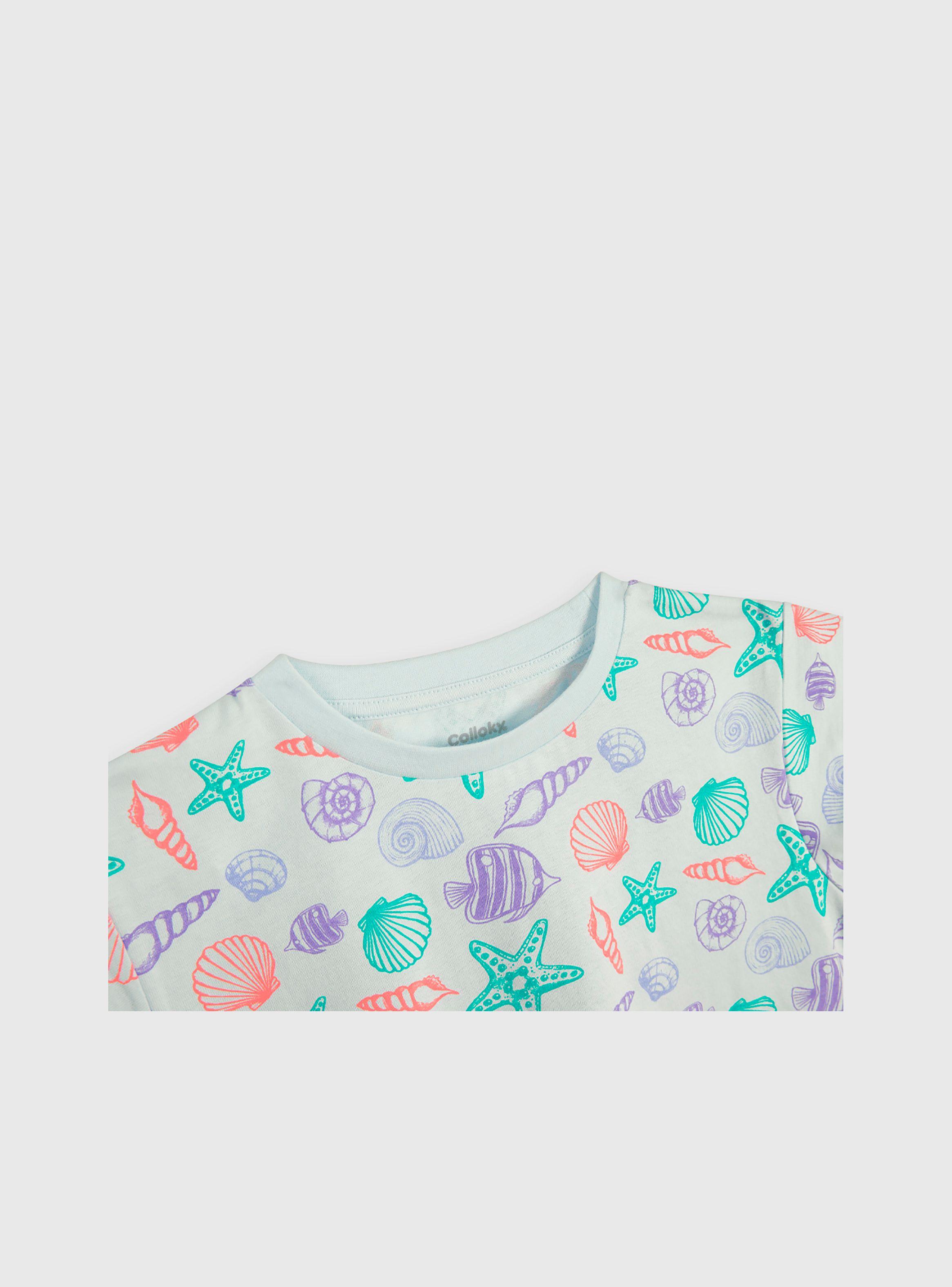 Pijama Niña Celeste 56103 Colloky-3