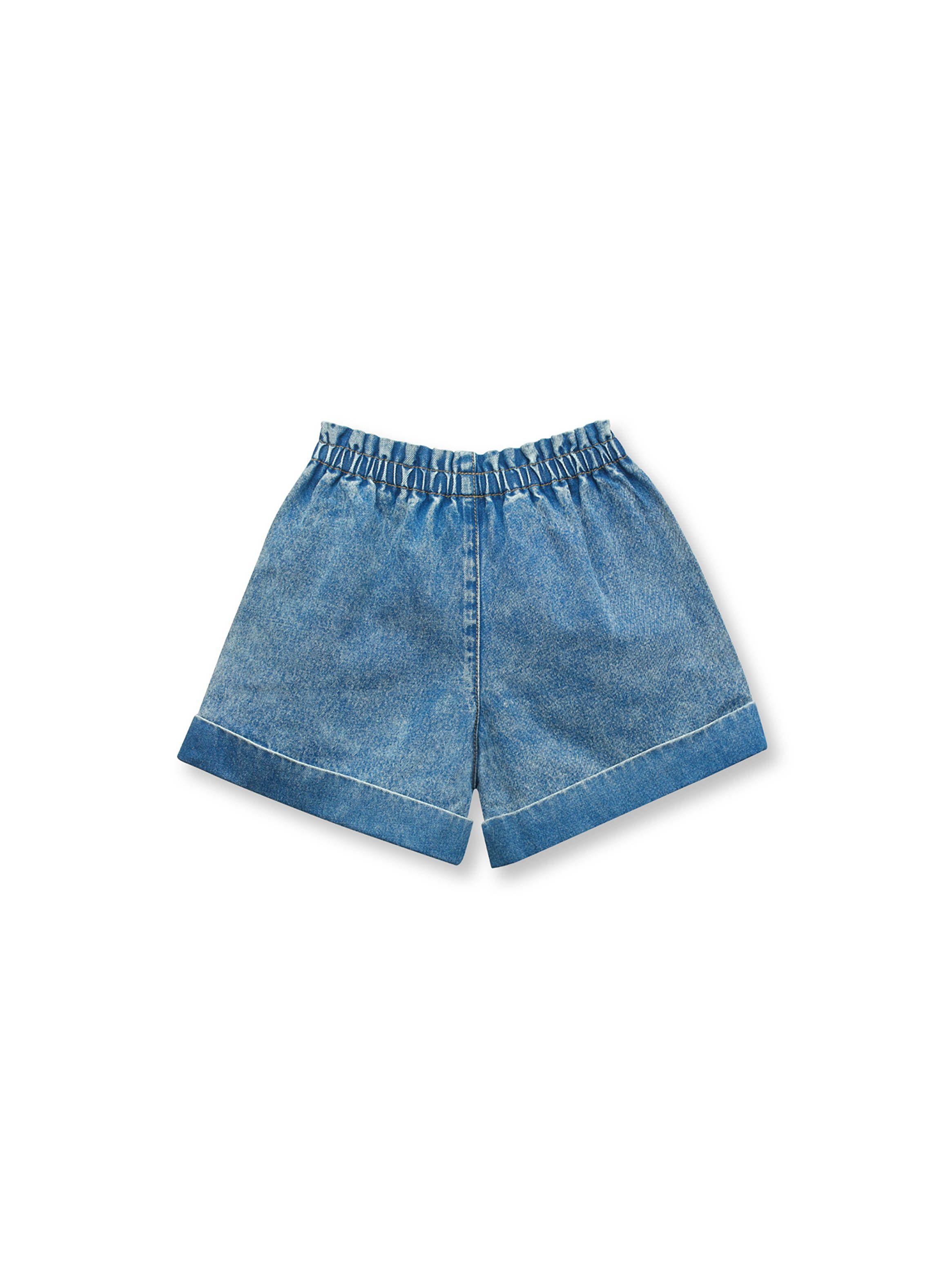 Short Niña Azul Oscuro (2 A 12 Años) Colloky-1