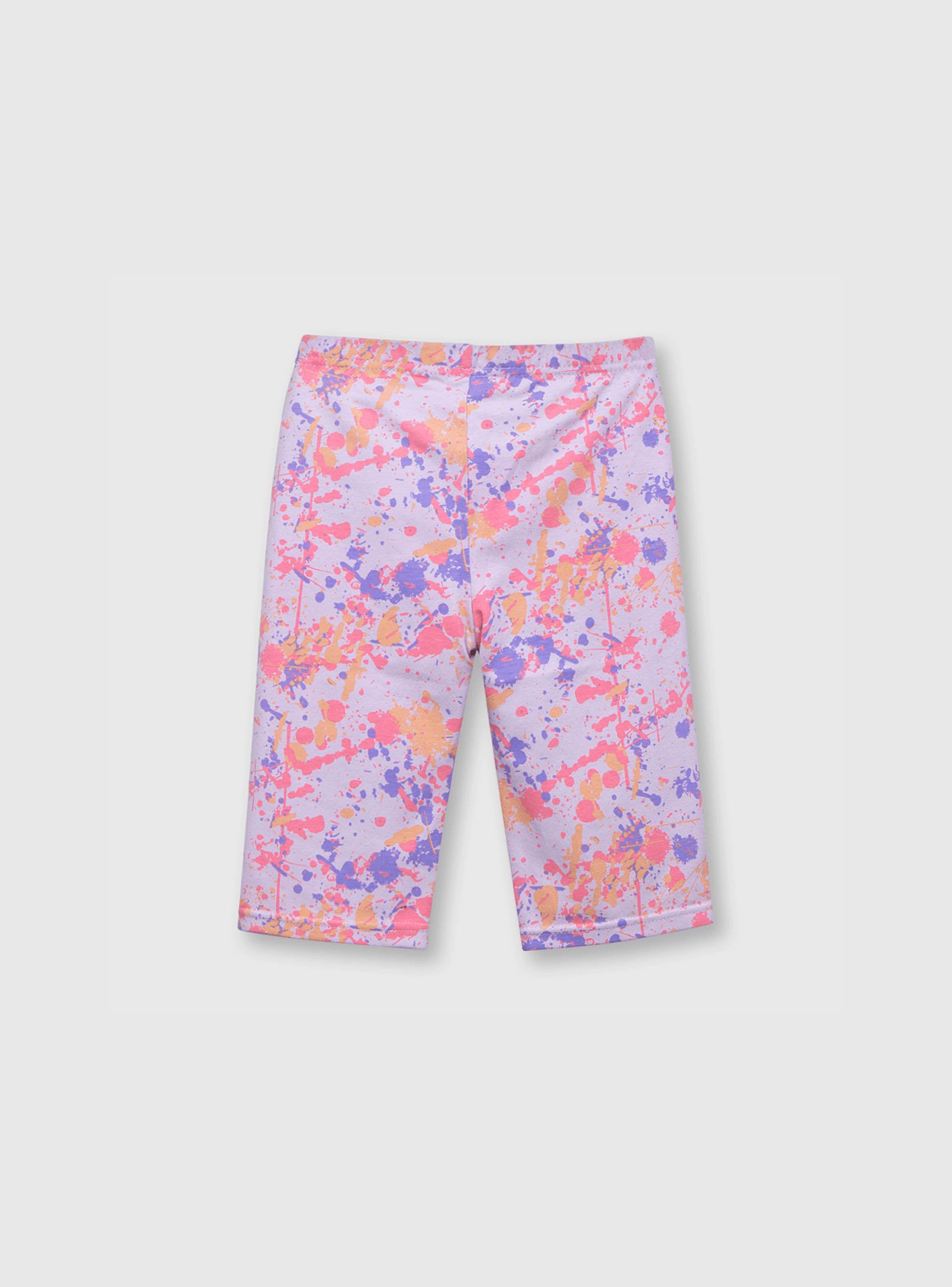Pata De Niña Biker Estampada Púrpura (2 A 12 Años) Colloky-1