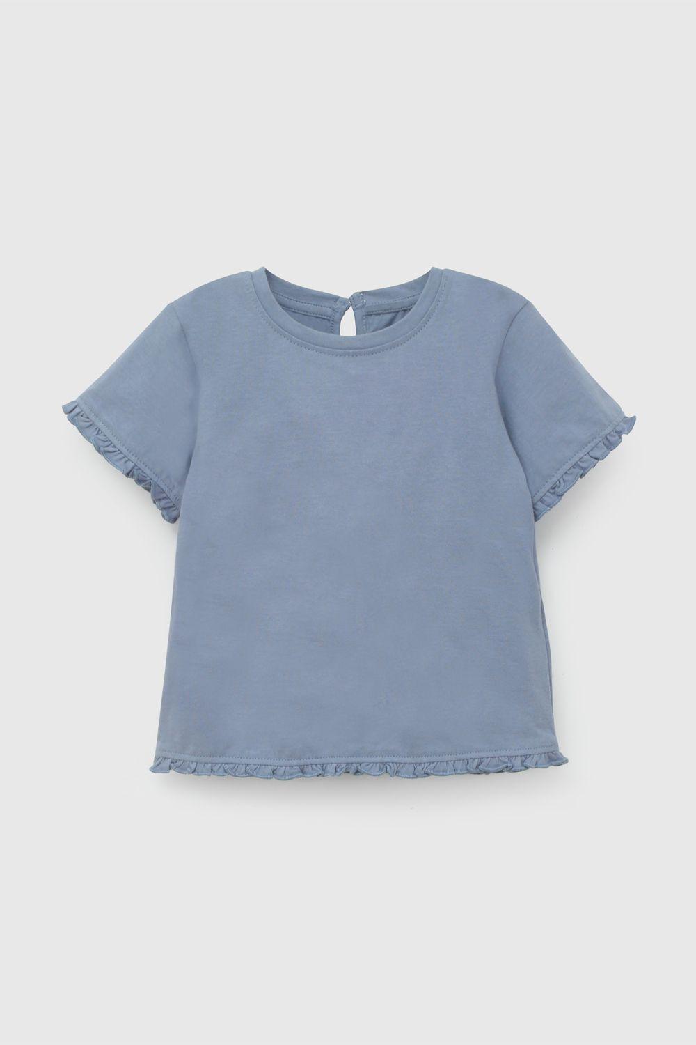 Polera Básica Celeste De Niña POJE6640V26-0