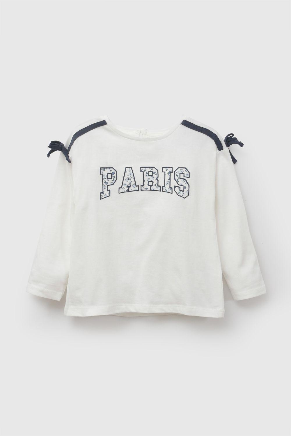 Polera Paris Blanco Niña 6-9M a 4-5A Colloky-0