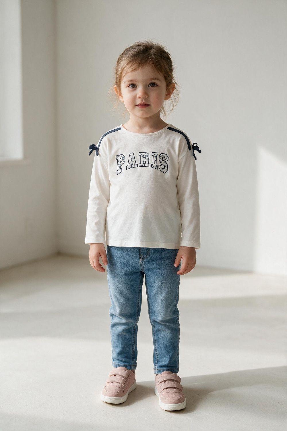Polera Paris Blanco Niña 6-9M a 4-5A Colloky-1