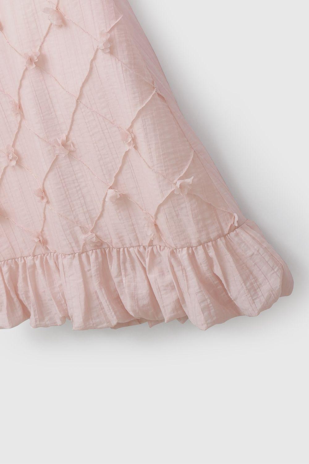 Vestido Rosado Flores de Niña VEVL3030V26-4