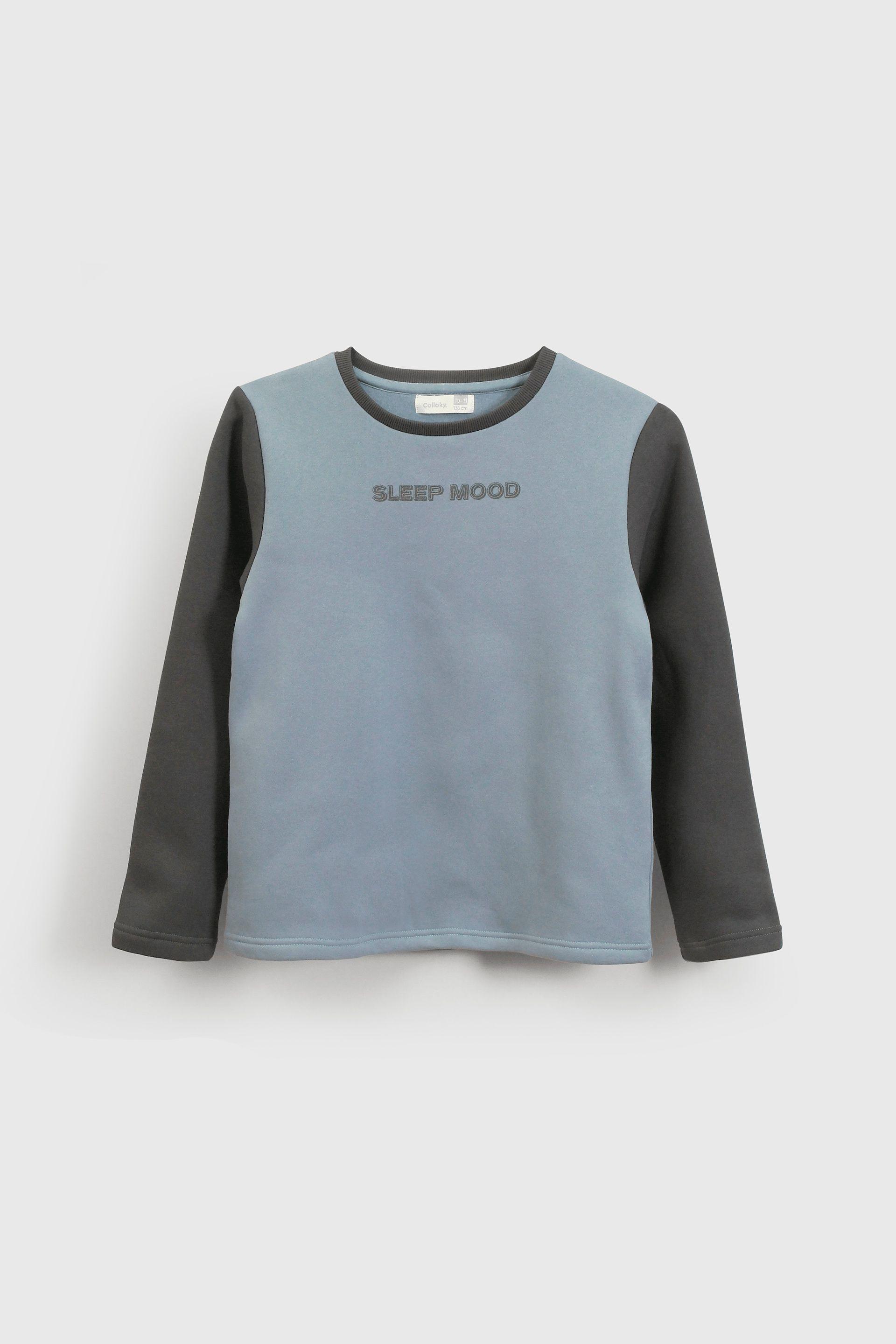 Pijama Franela Manga Larga Niño Negro de 2 a 12 años-1