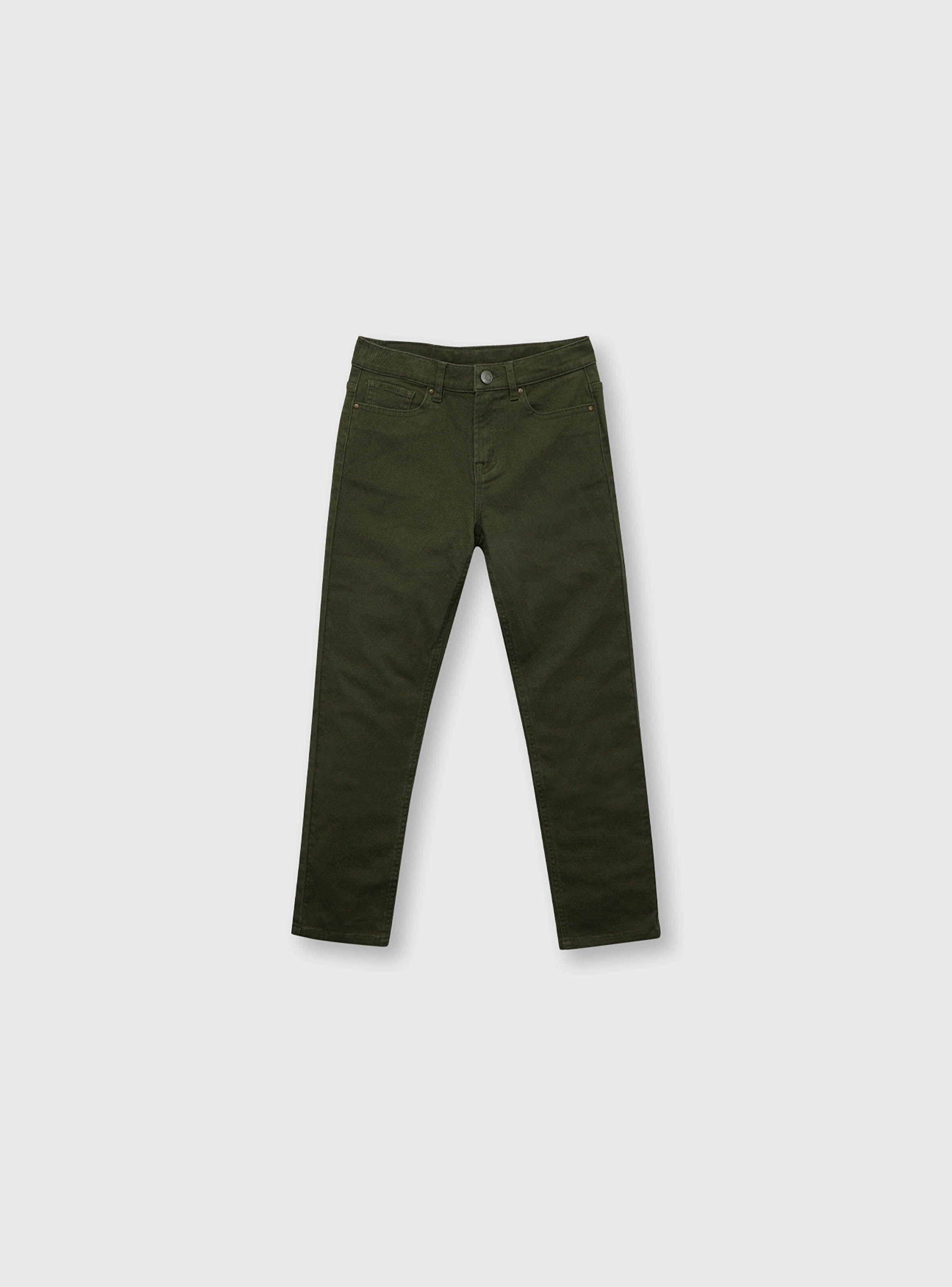 Jeans Niño Verde Olivo (2 A 12 Años) Colloky-0