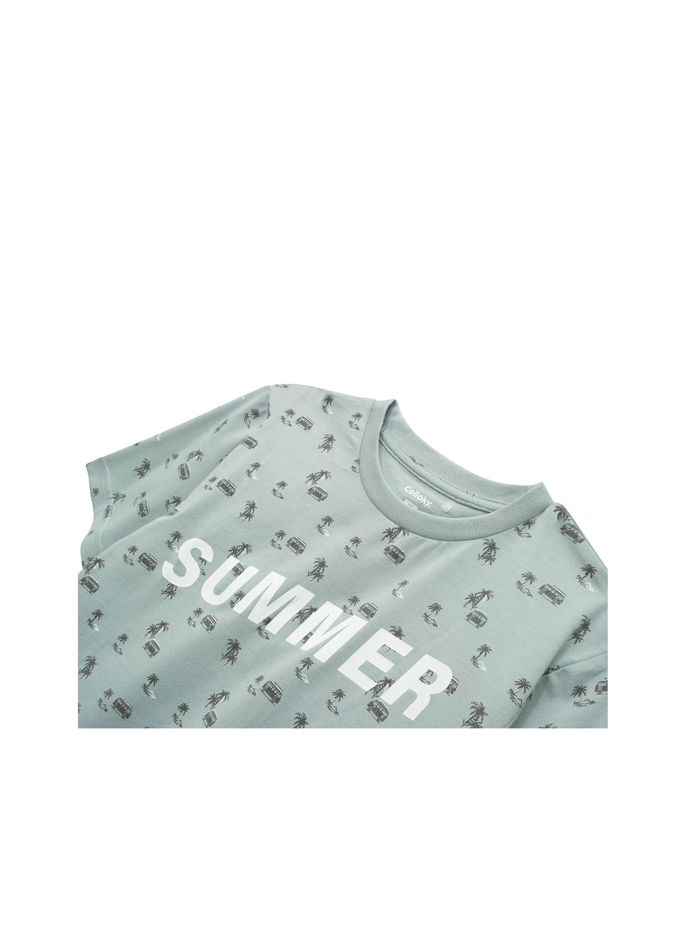 Polera De Niño Summer Verde (2 A 12 Años) Colloky-2