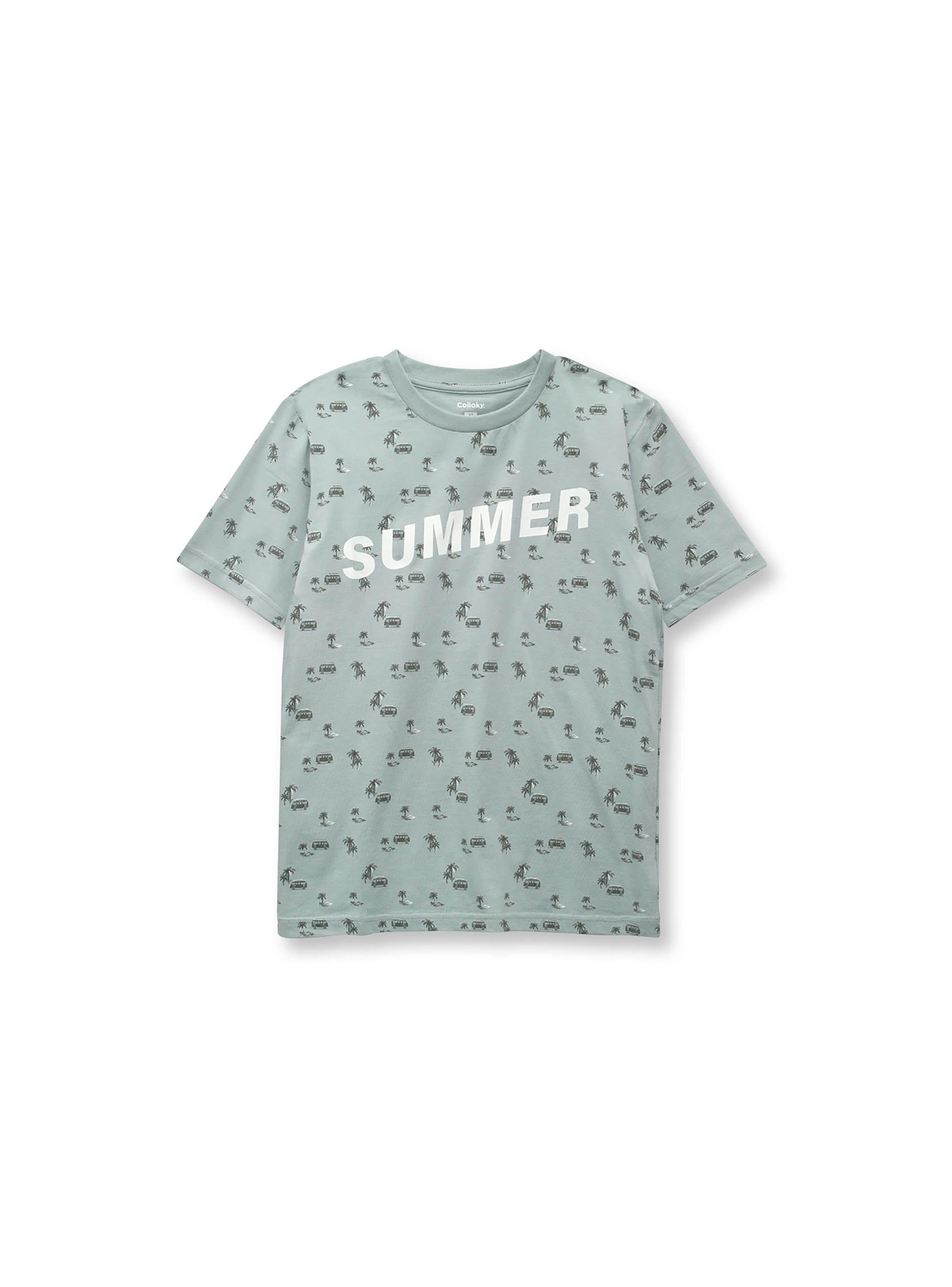 Polera De Niño Summer Verde (2 A 12 Años) Colloky-0
