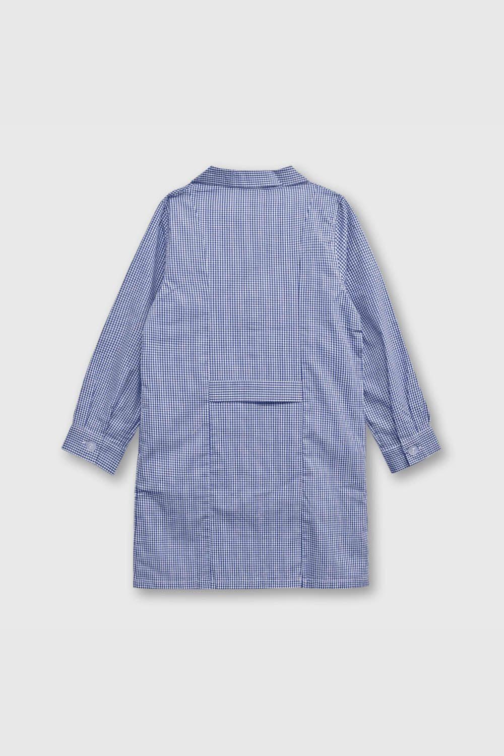 Delantal Escolar clasico para niña Azul-1