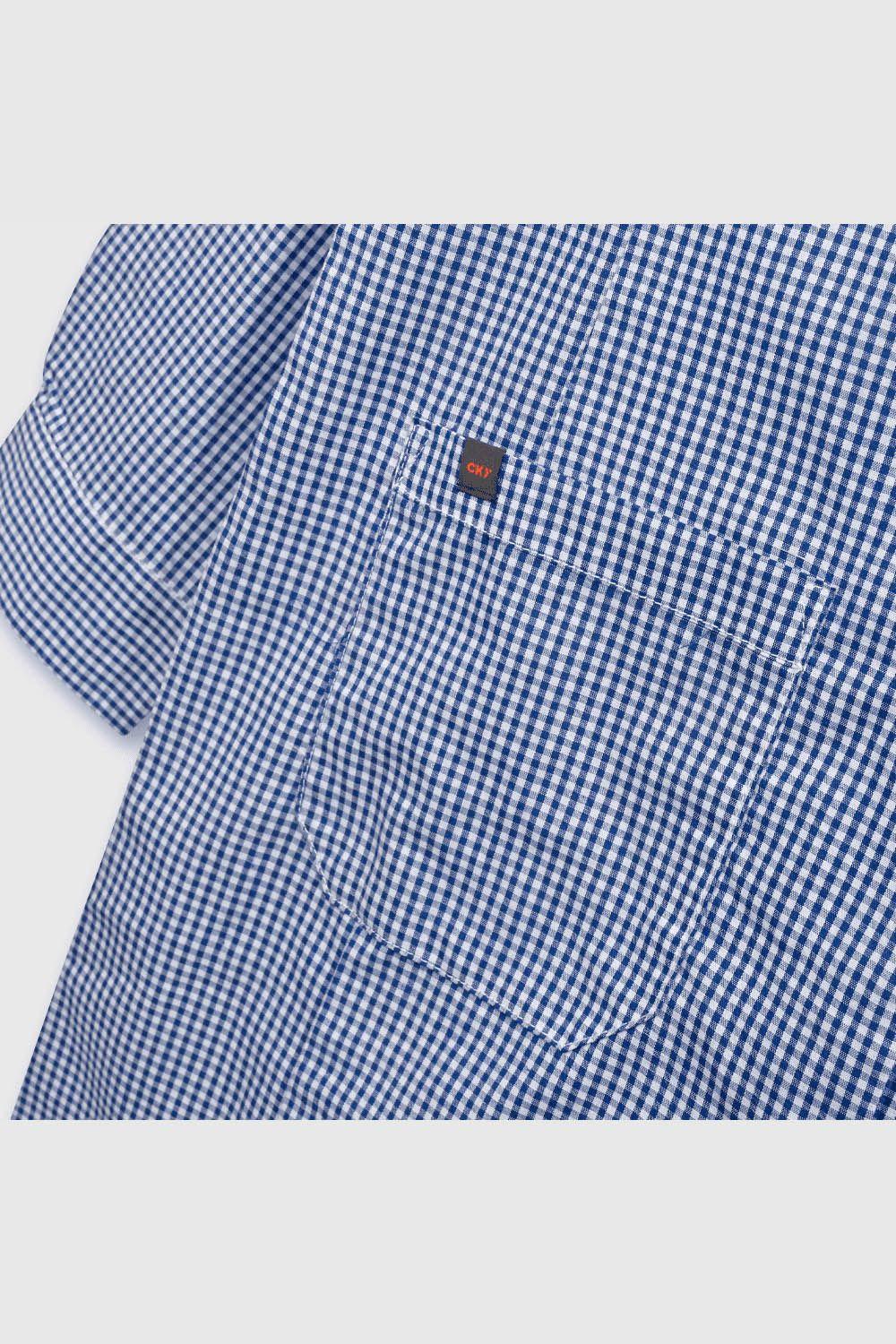 Delantal Escolar clasico para niña Azul-2