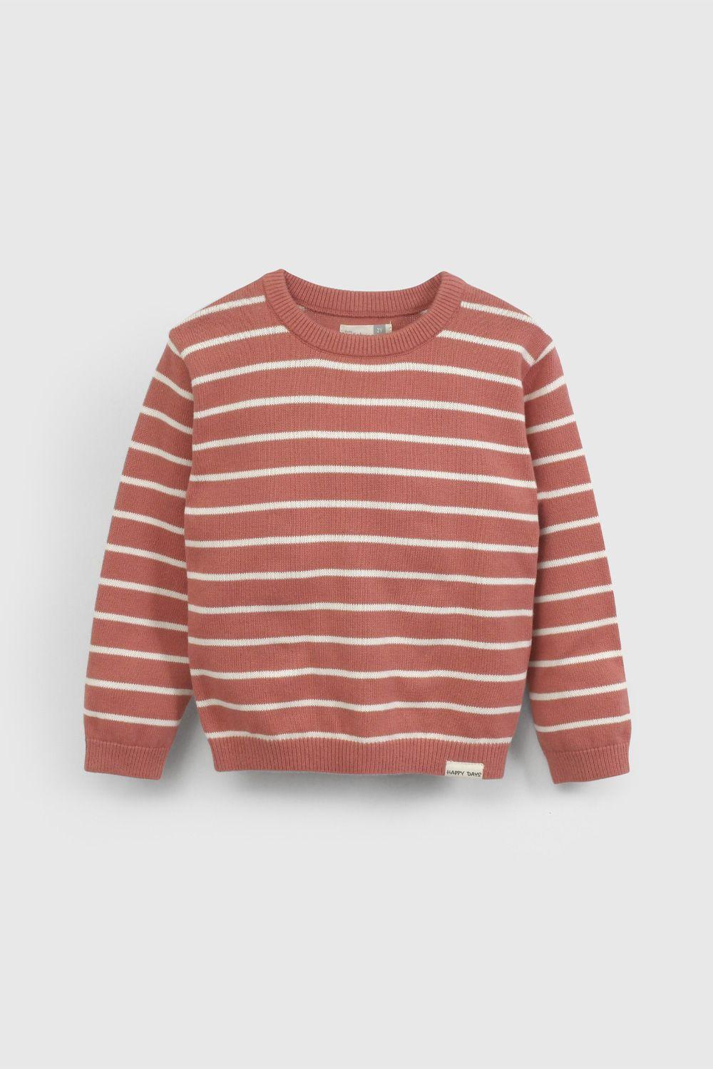 Sweater Rojo Rayado De Niño SWLA0536V26-0