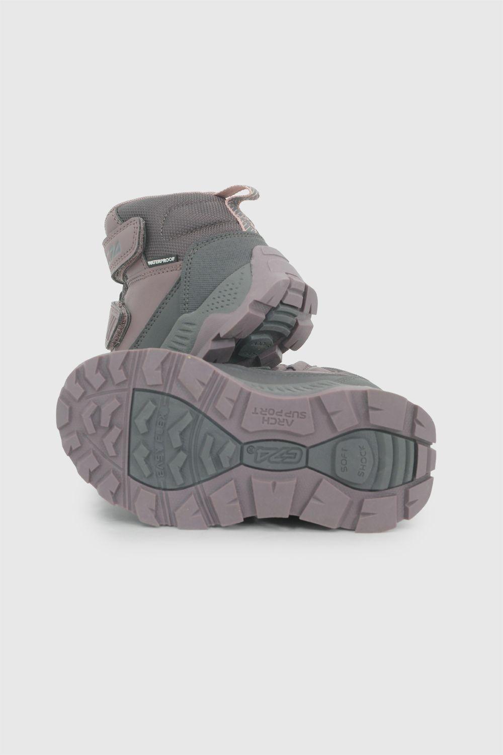 Botín outdoor waterproof niña morado 21-27-2