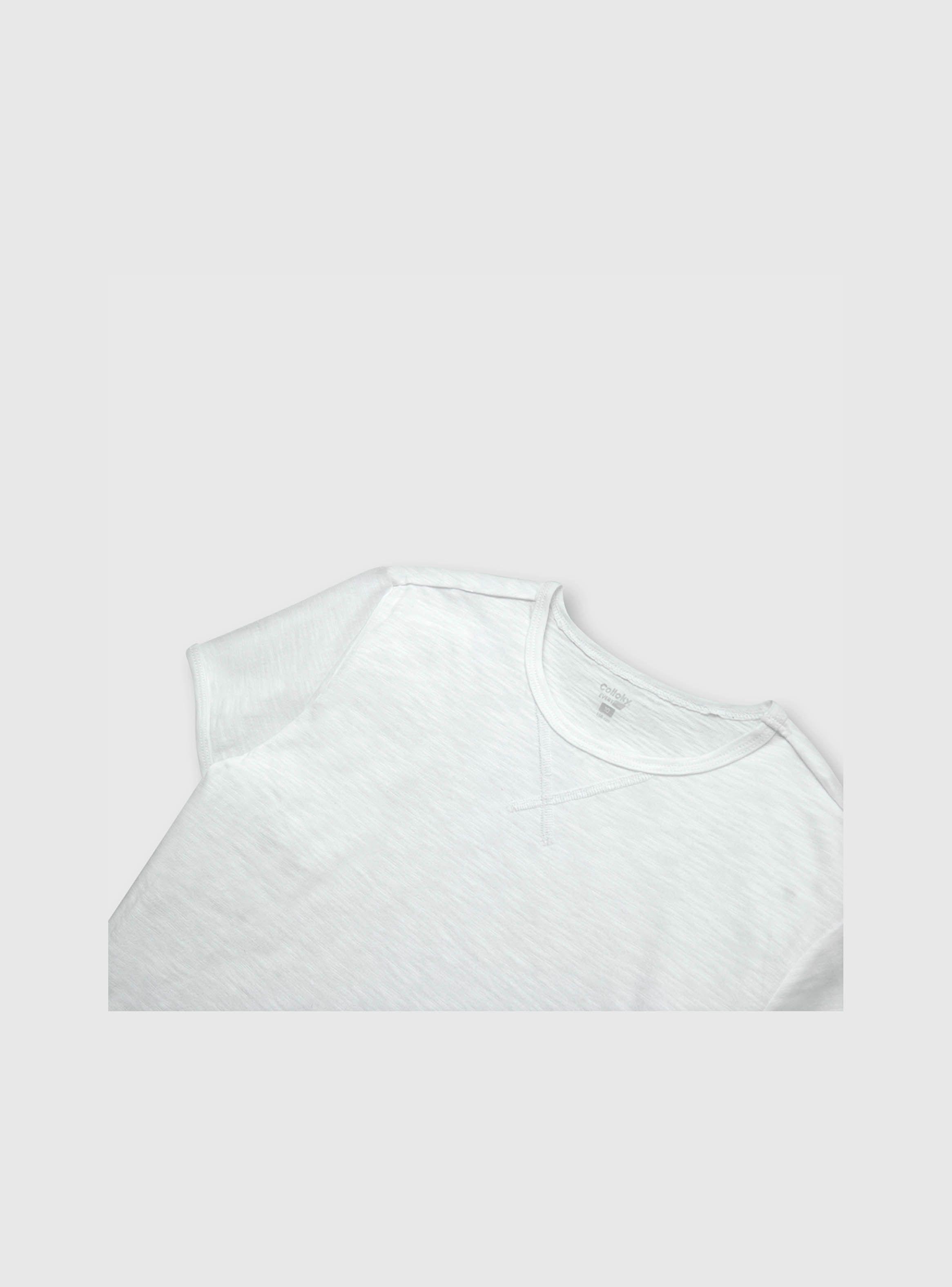 Polera De Niño Clasico Blanco (2 A 12 Años) Colloky-2