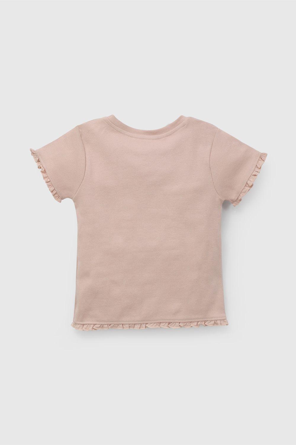 Polera Rosada Rib  De Niña POPU0829V26-2